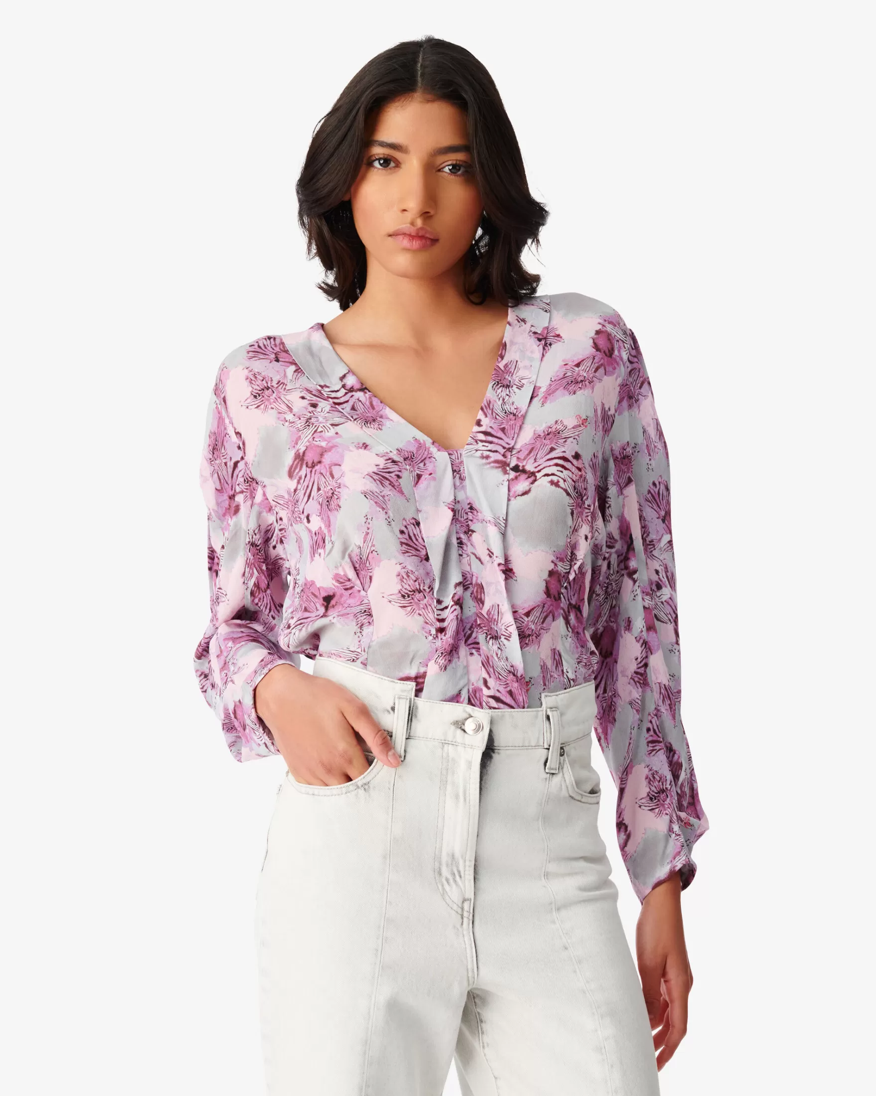 Cheap Blouse Decolletee A Imprime Oralia Femme Chemises & Tops