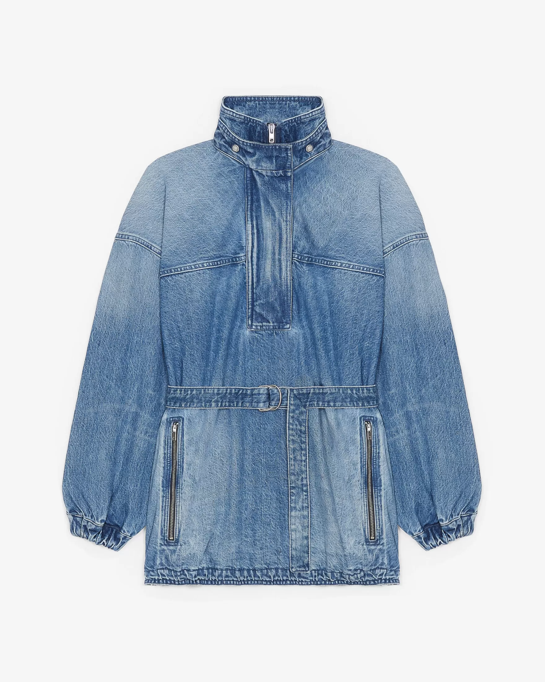 Fashion Blouson En Jean Col Montant Asya Femme Vestes & Manteaux