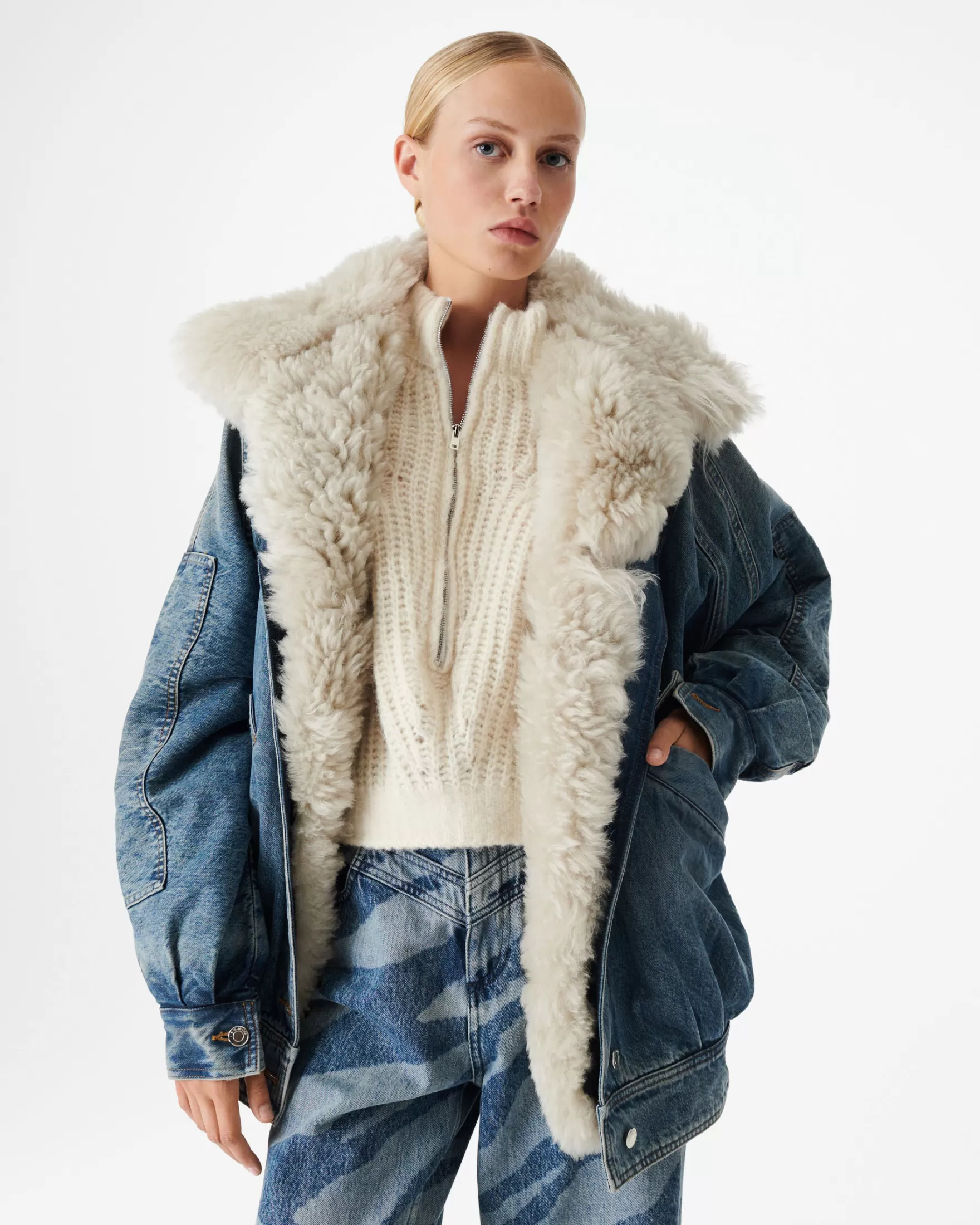 Shop Blouson En Jean Delave Benton Femme Vestes & Manteaux