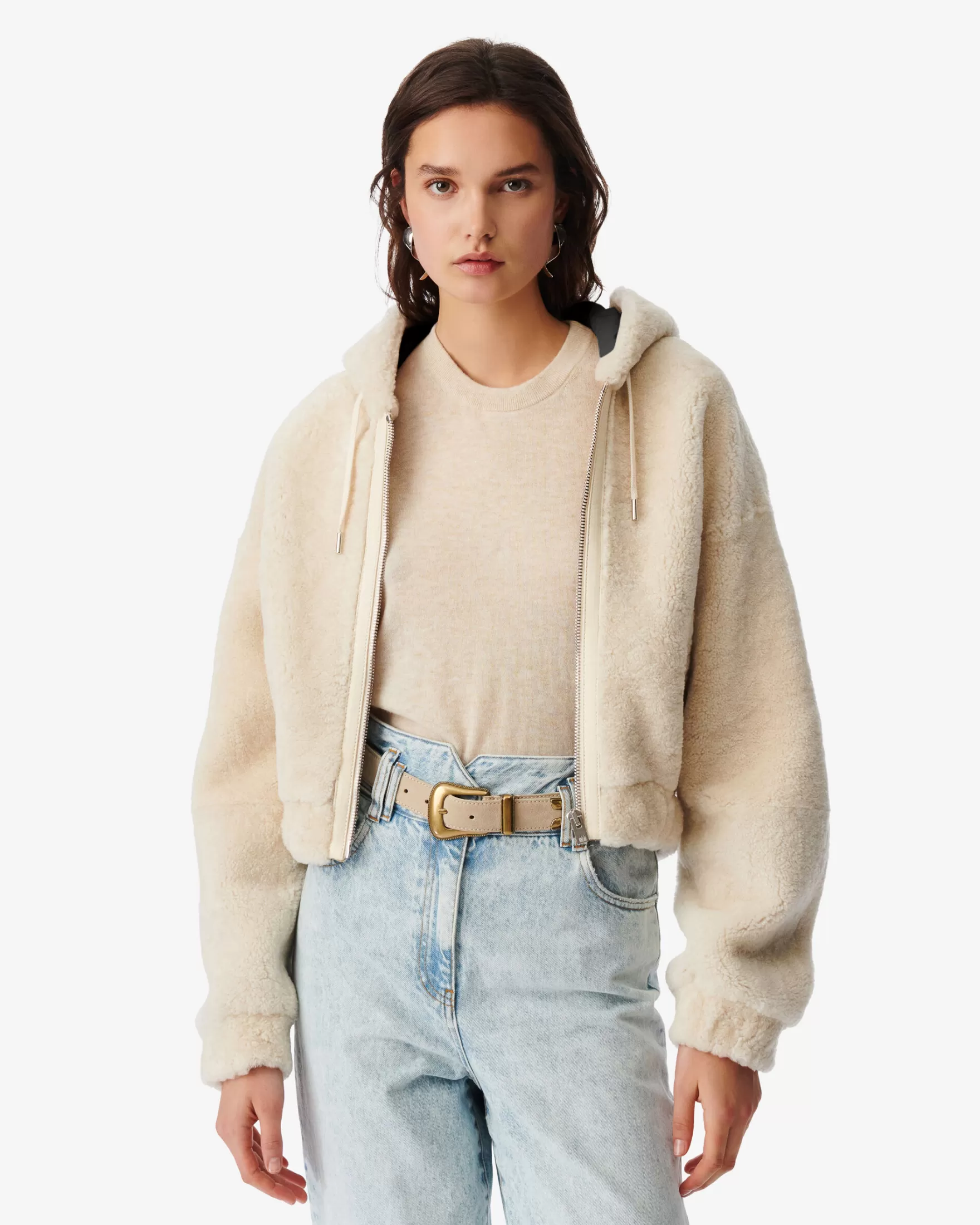Best Blouson En Peau Lainee Qaram Femme Vestes & Manteaux