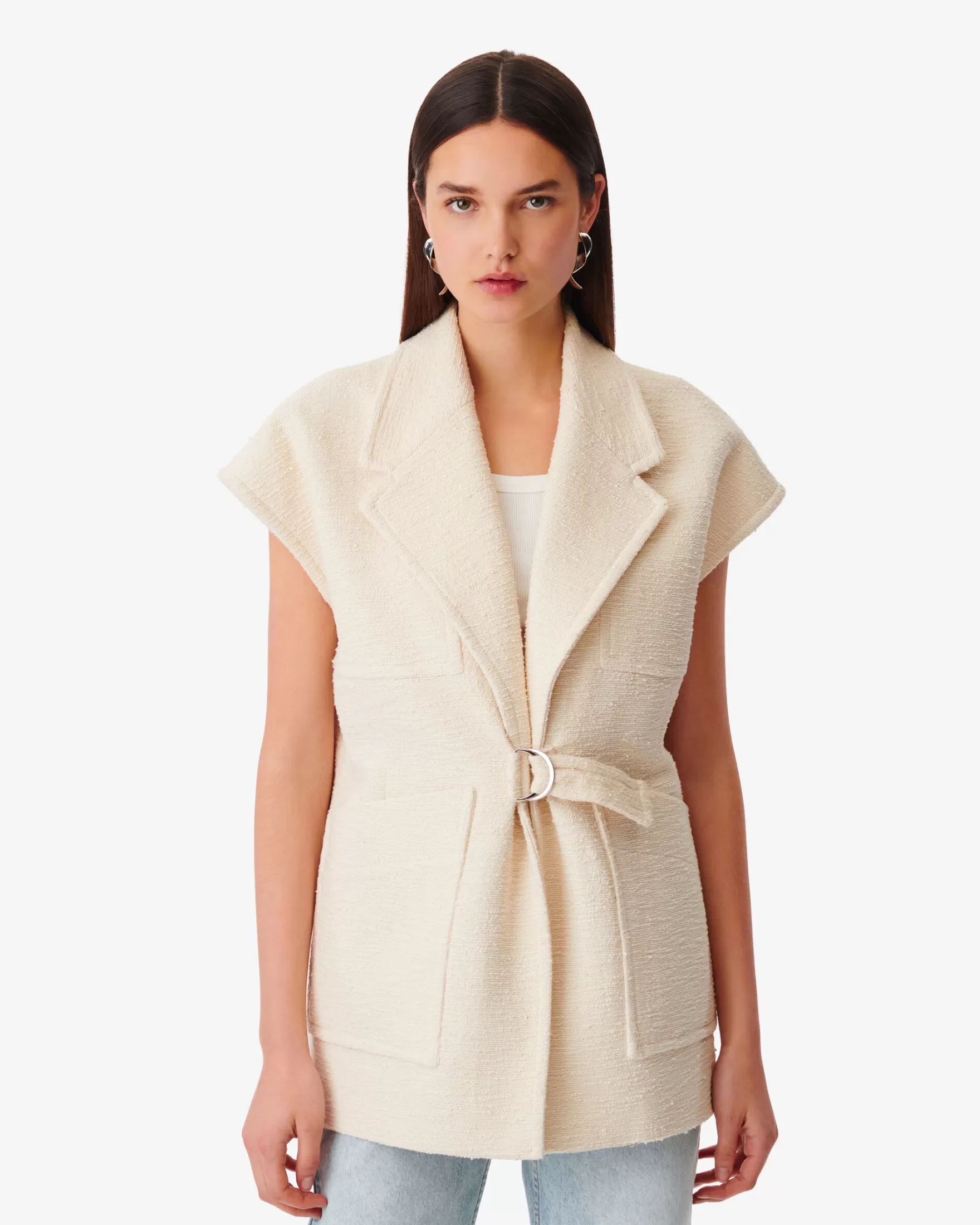 Shop Blouson Oversize En Tweed Rena Femme Vestes & Manteaux