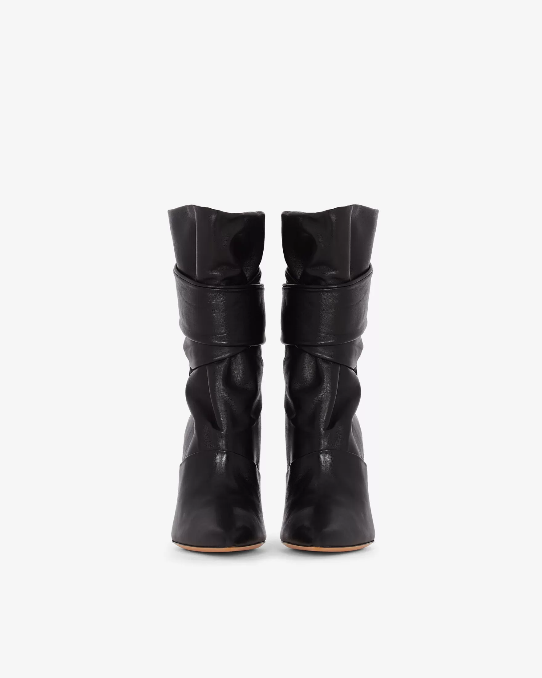 Discount Bottines En Cuir Nori Femme Bottines