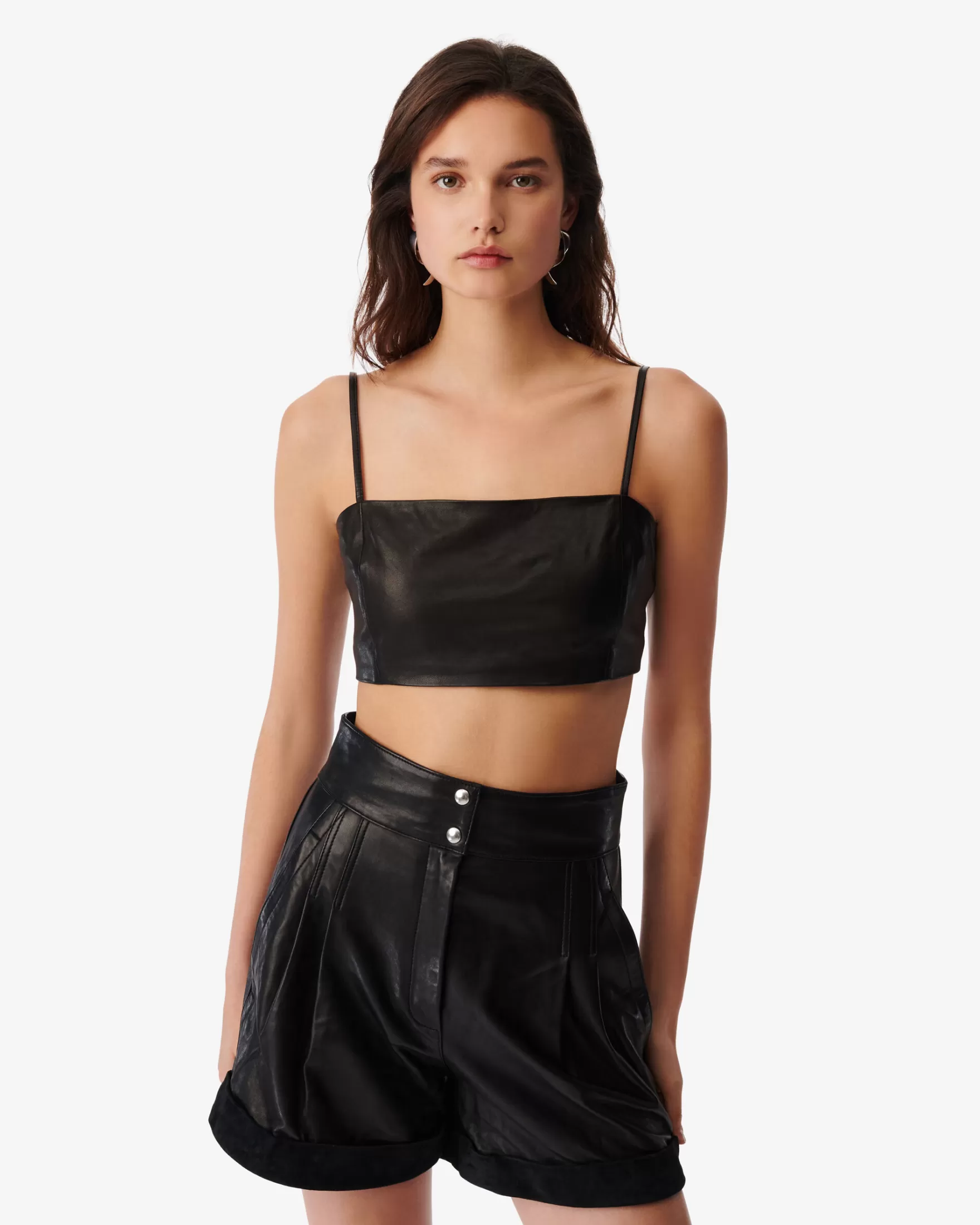 Best Brassiere En Cuir A Bretelles Davina Femme Chemises & Tops