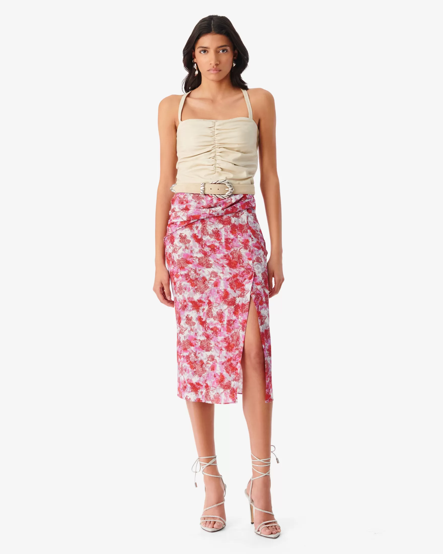 Store Bustier En Cuir Fronce Loriae Femme Chemises & Tops