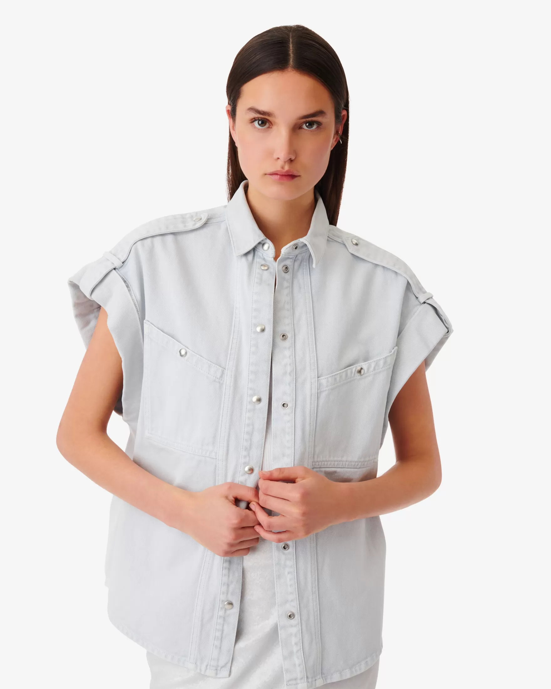 Clearance Chemise En Jean Oversize Azali Femme Chemises & Tops