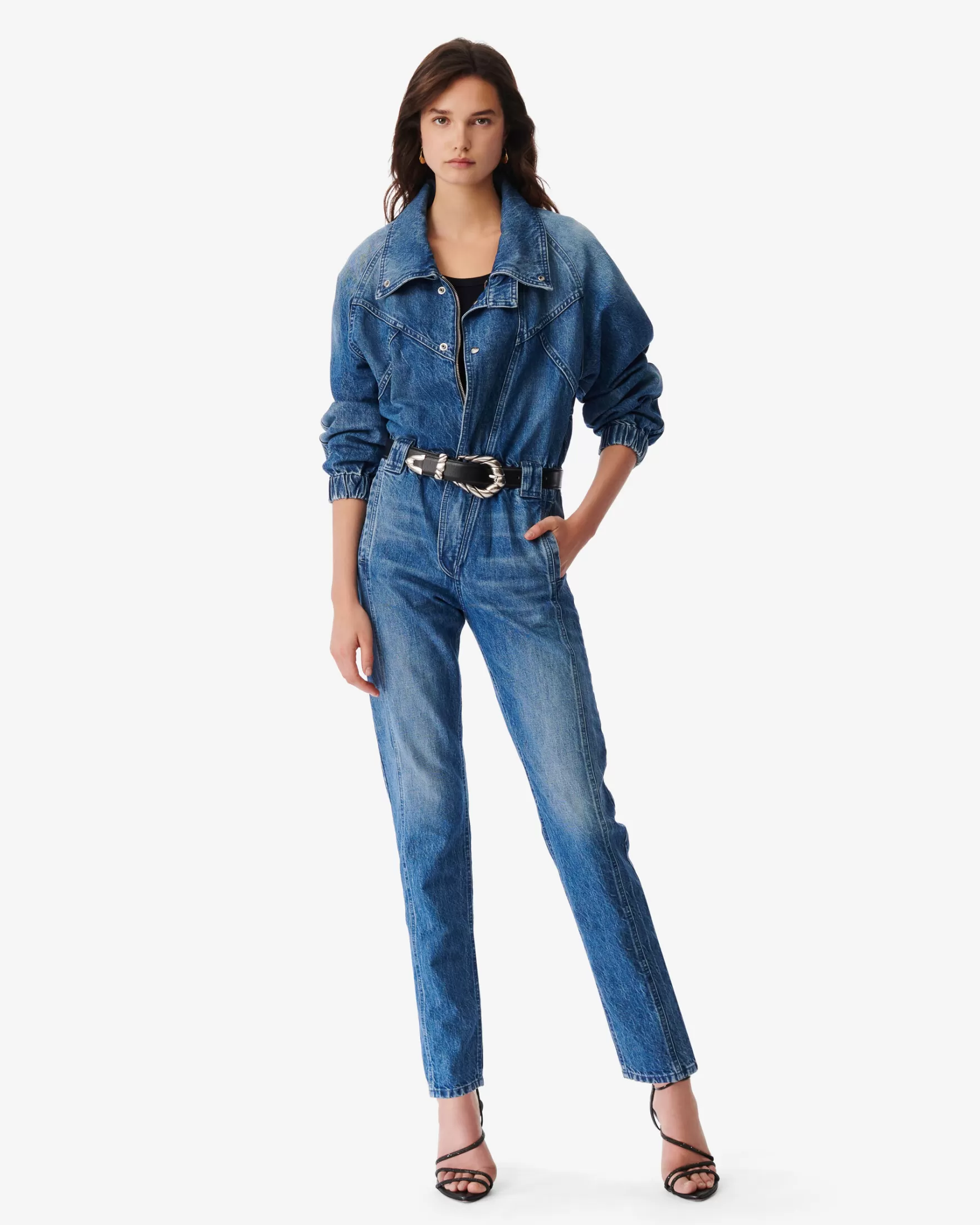 Shop Combipantalon En Jean Cleo Femme Combinaisons