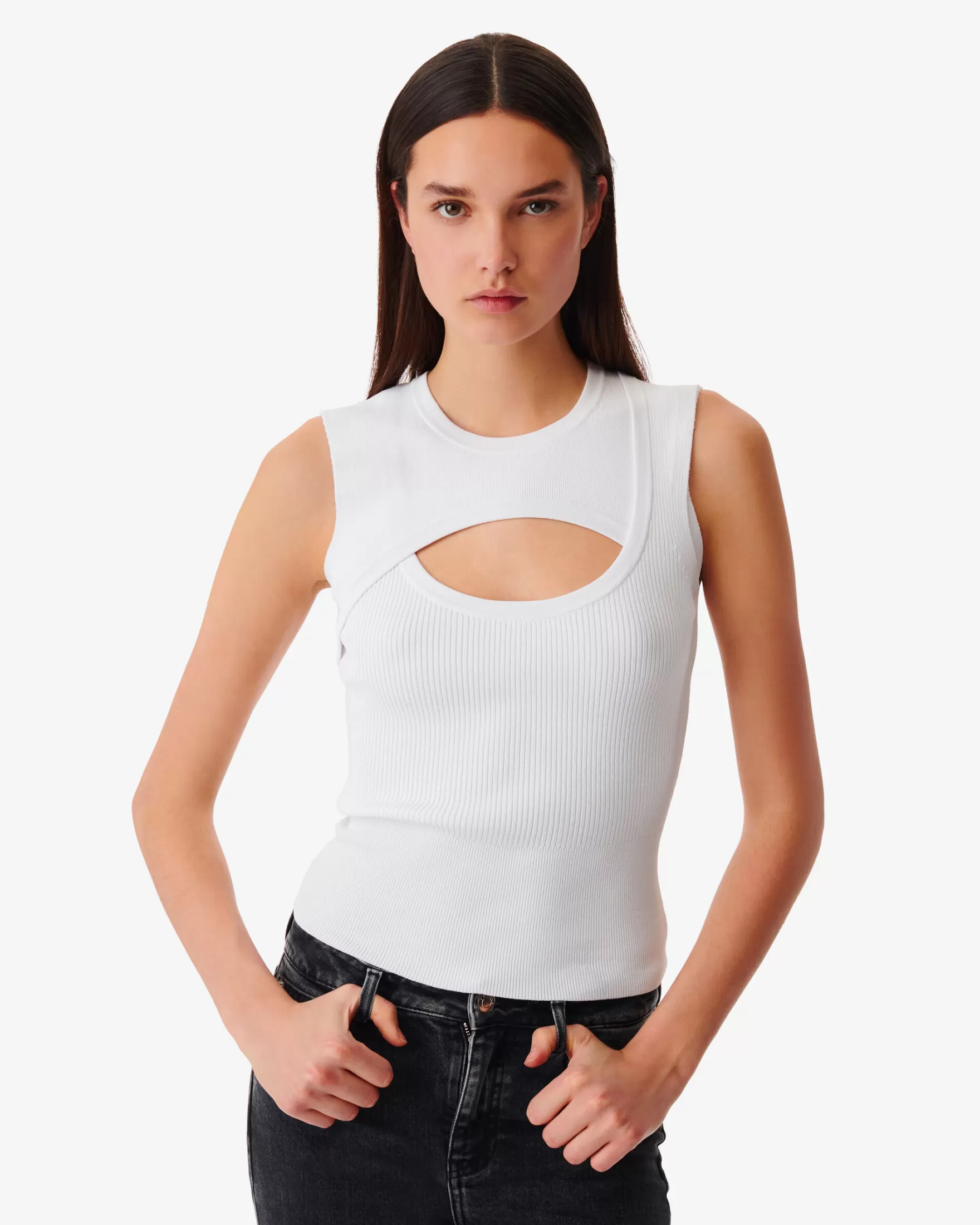 Fashion Debardeur Cotele A Decoupe Eulalia Femme Chemises & Tops