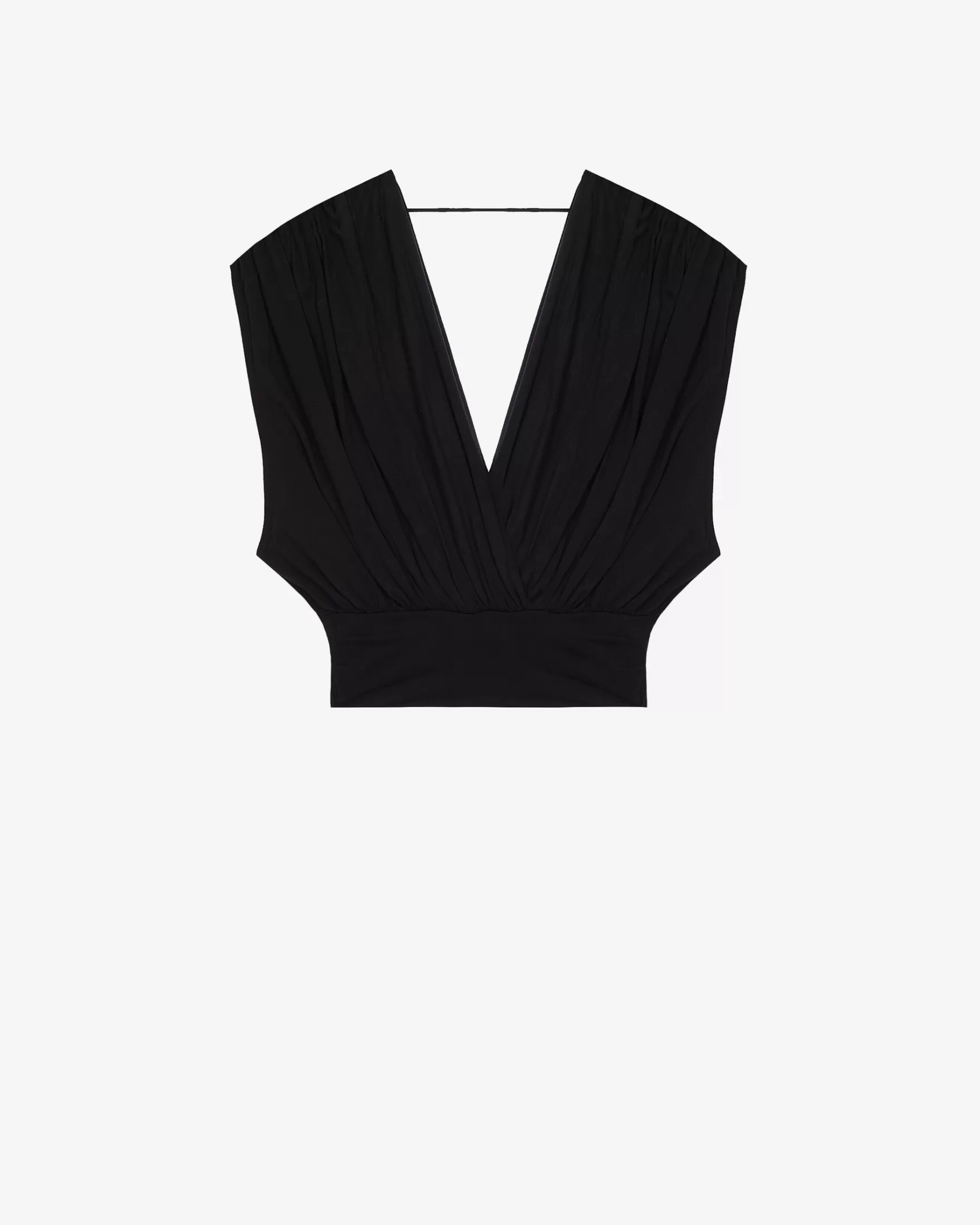 Hot Debardeur Drape Col V Biano Femme T-Shirts