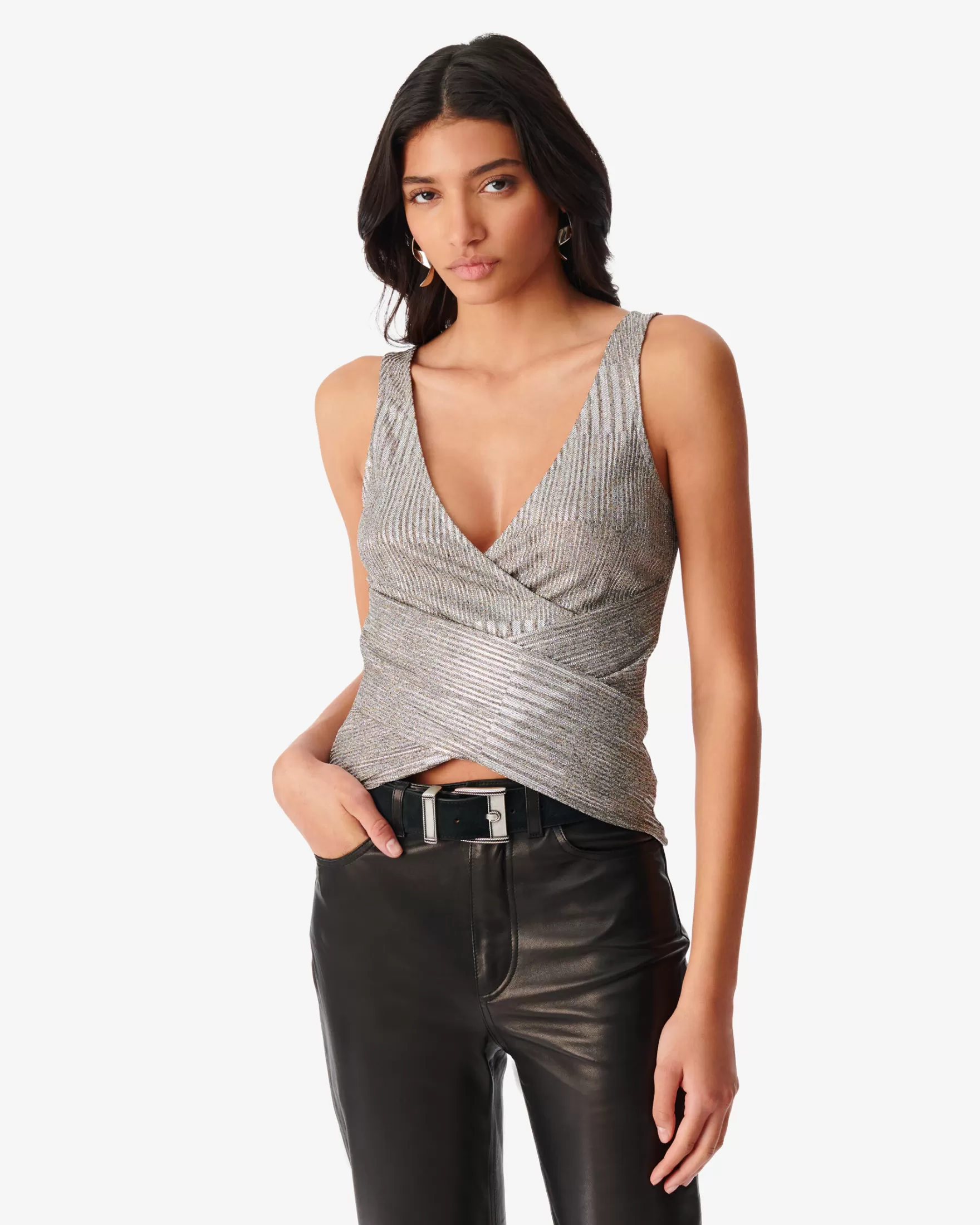 Best Sale Debardeur En Lurex Iamovi Femme T-Shirts