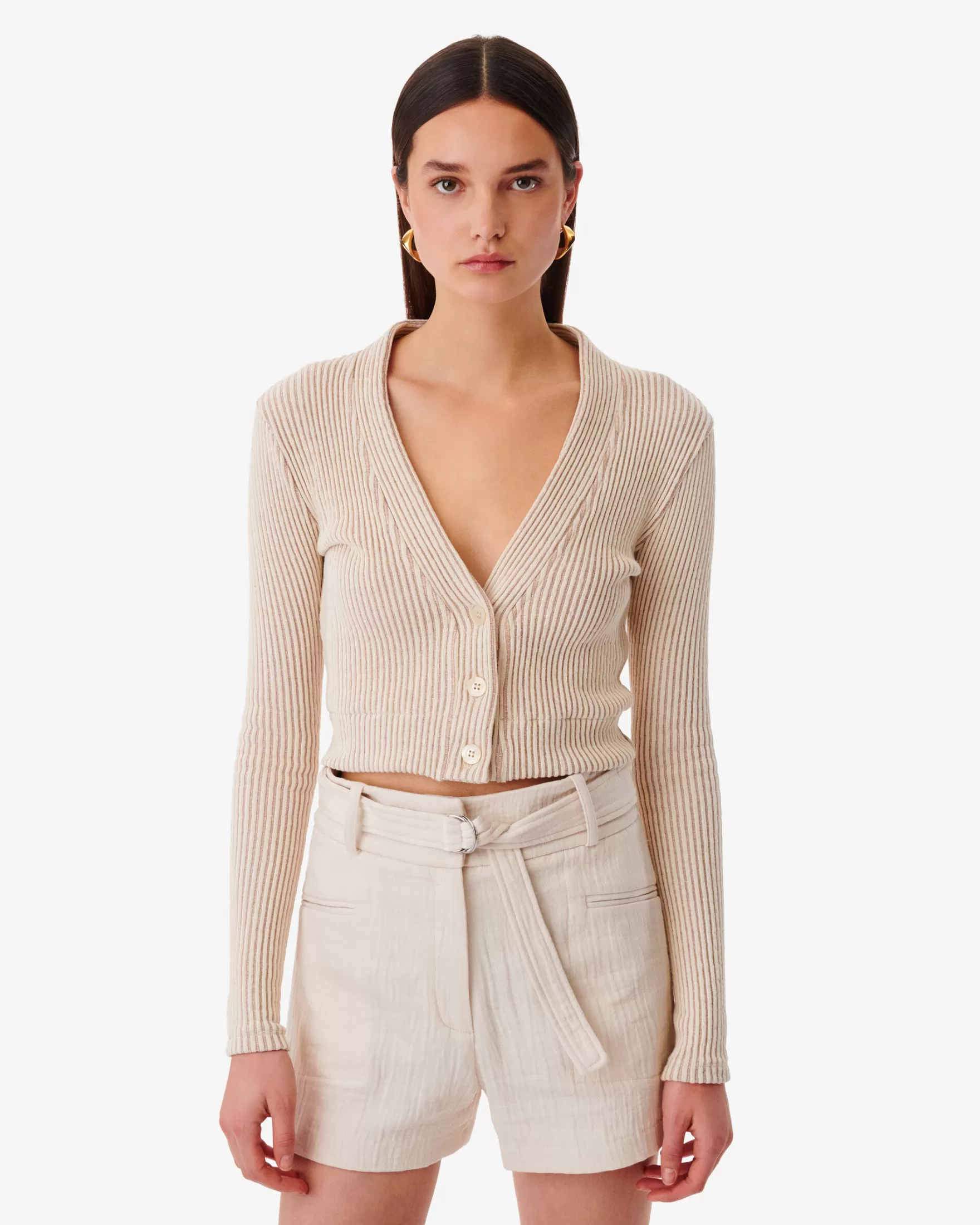 Online Gilet Col V Cotele Giusta Femme Pulls & Sweats
