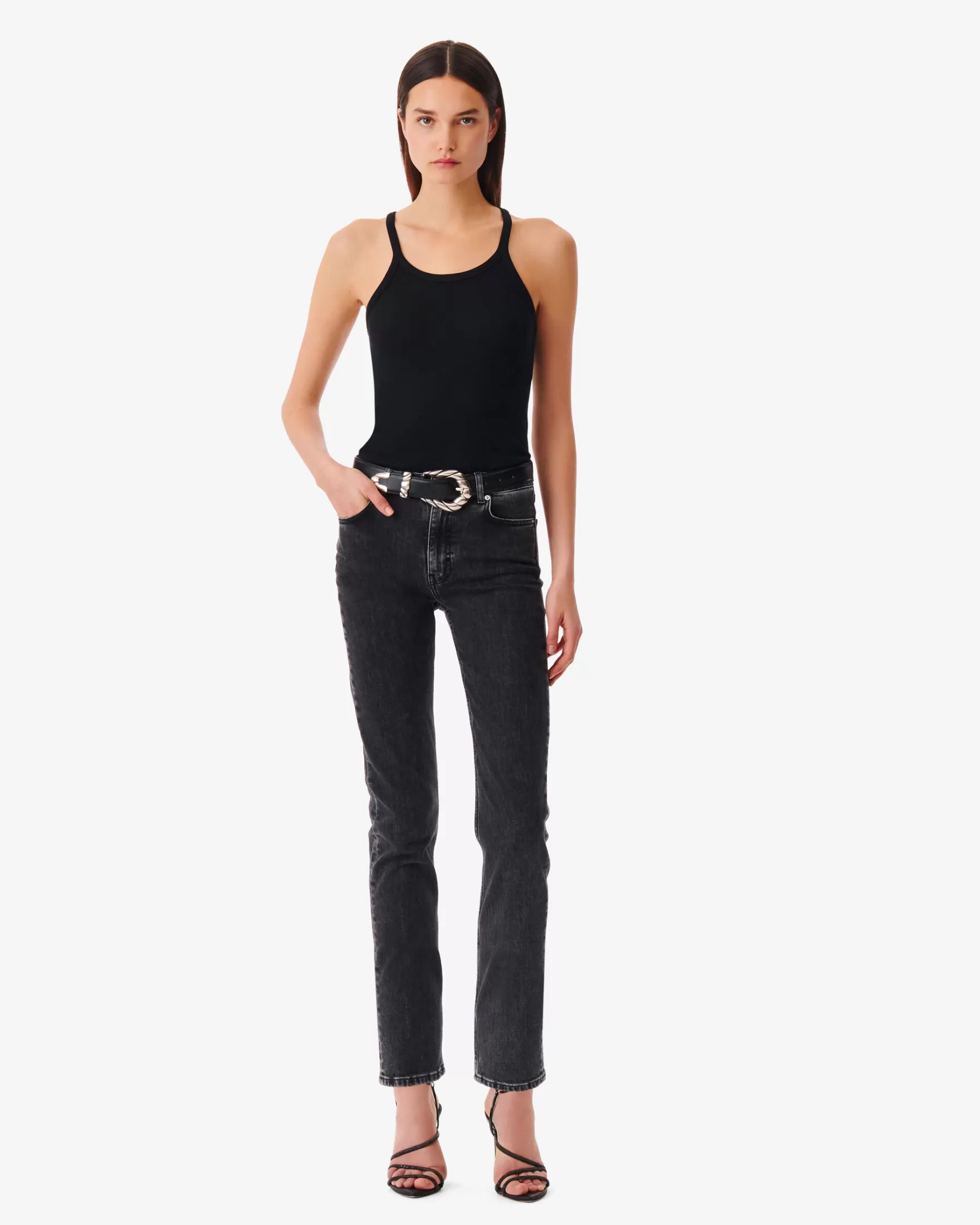 Cheap Jean Delave Coupe Droite Deen Femme Jeans