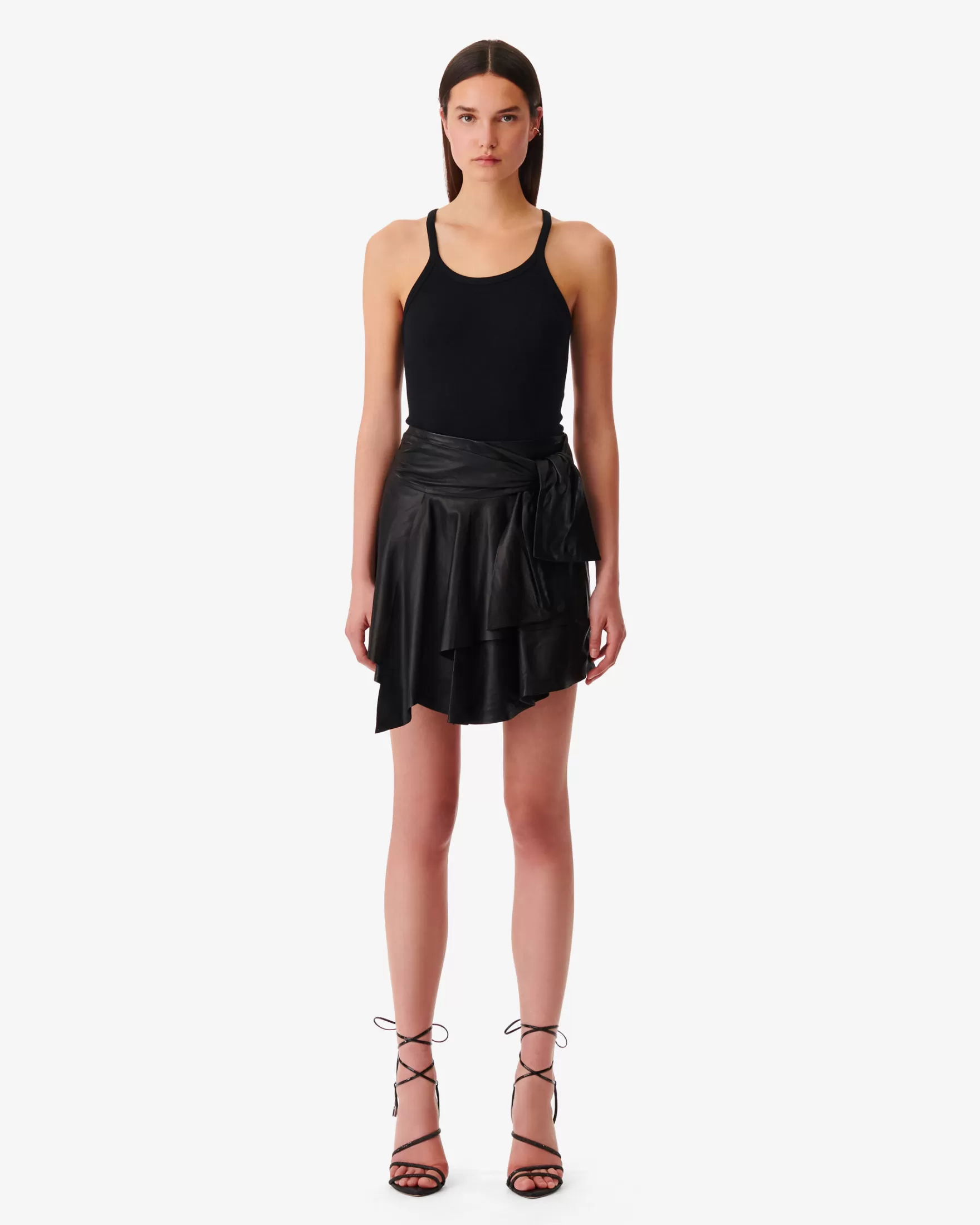 Cheap Jupe En Cuir A Volants Nika Femme Jupes & Shorts