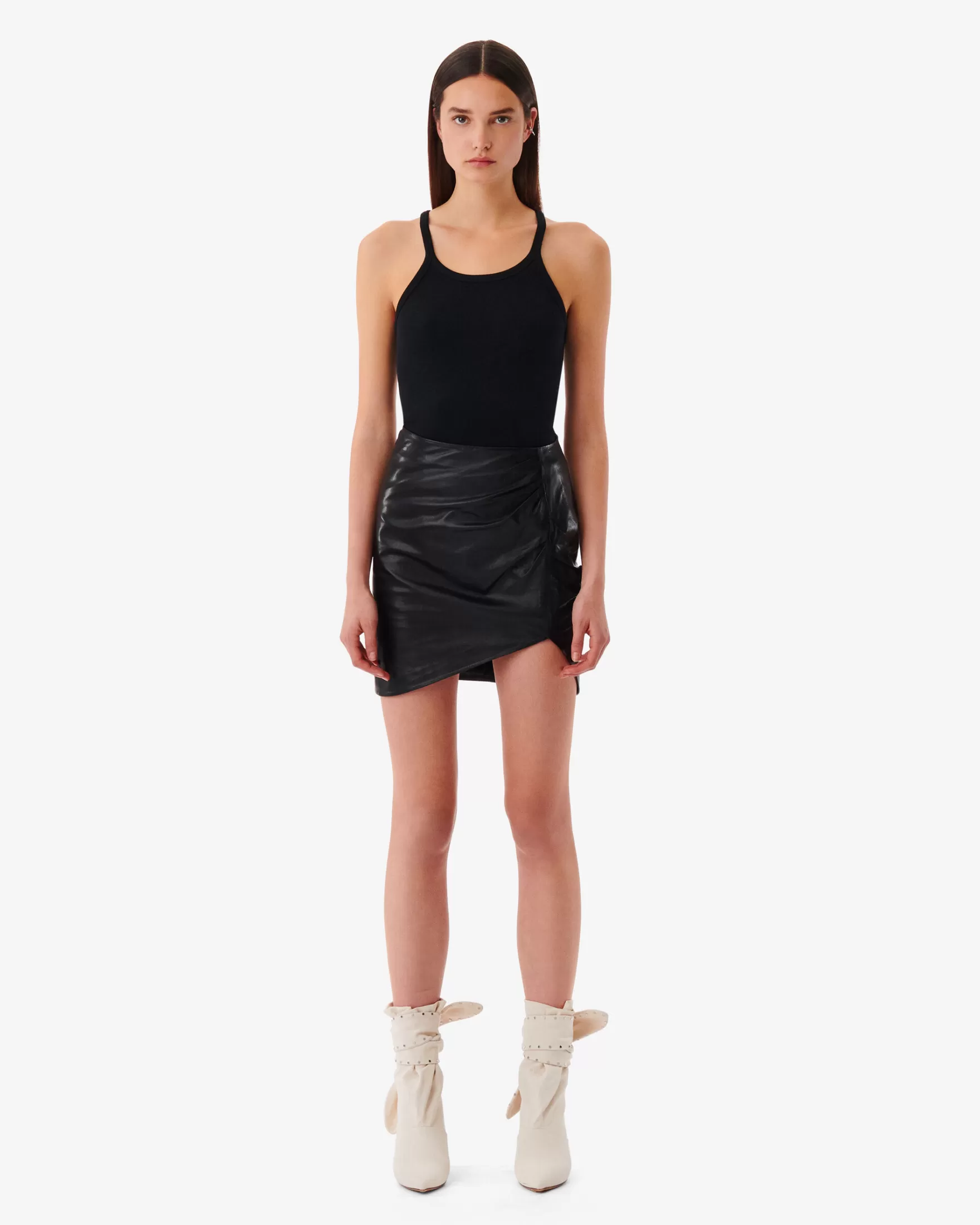 Hot Jupe En Cuir Drape Liloa Femme Jupes & Shorts