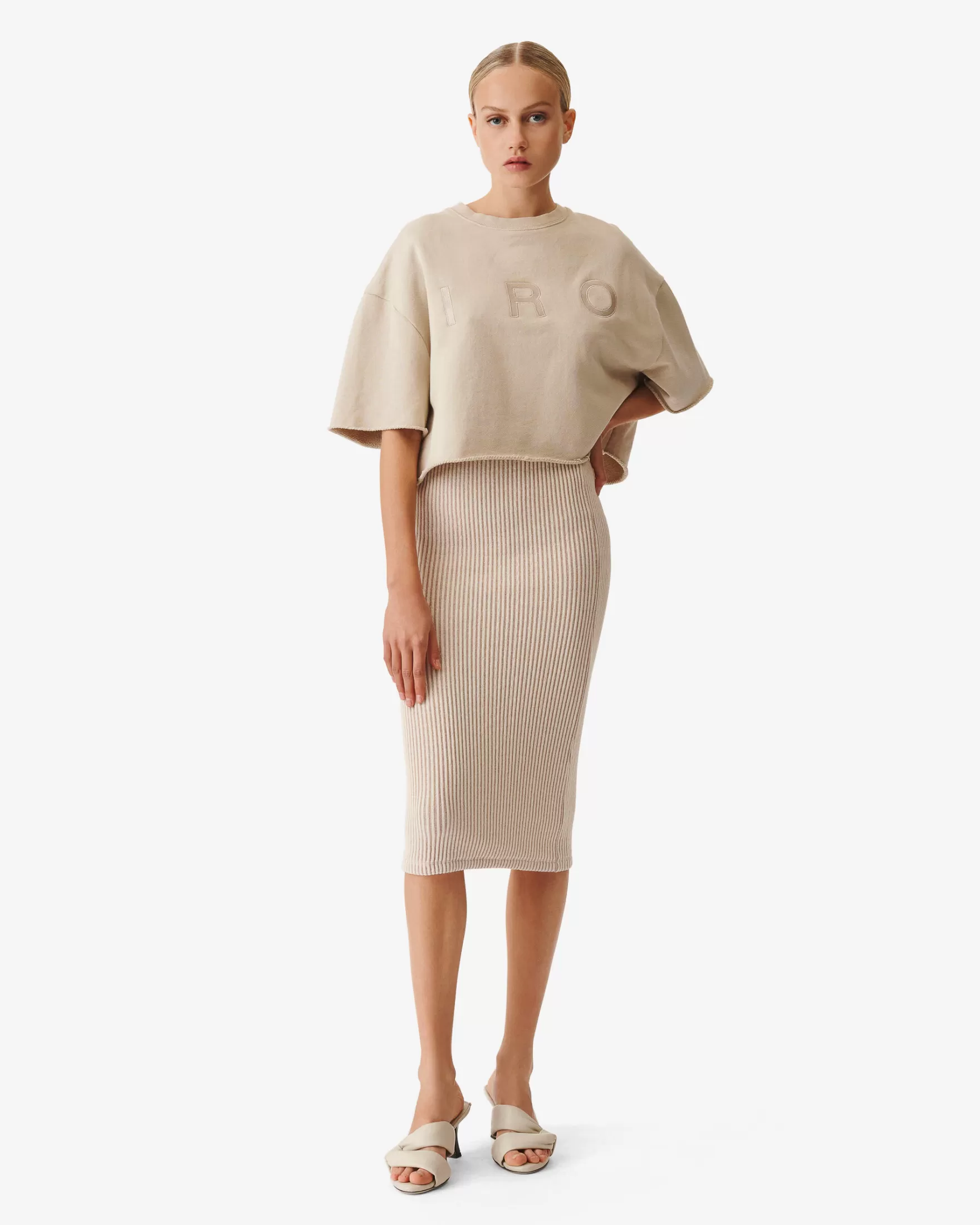 Sale Jupe Midi Cotelee Bicolore Ghita Femme Jupes & Shorts