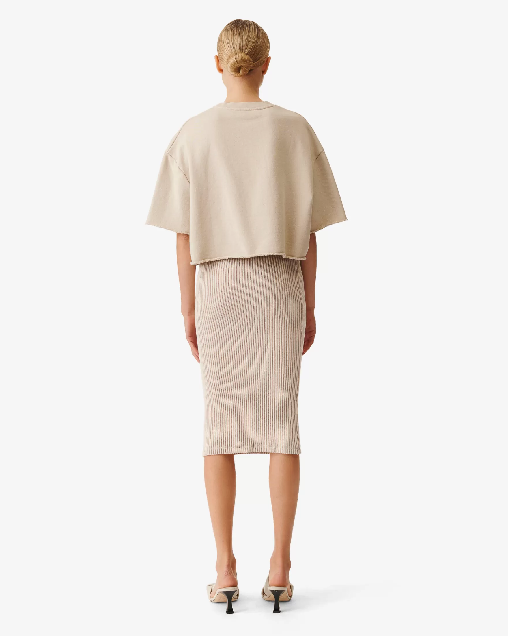 Sale Jupe Midi Cotelee Bicolore Ghita Femme Jupes & Shorts