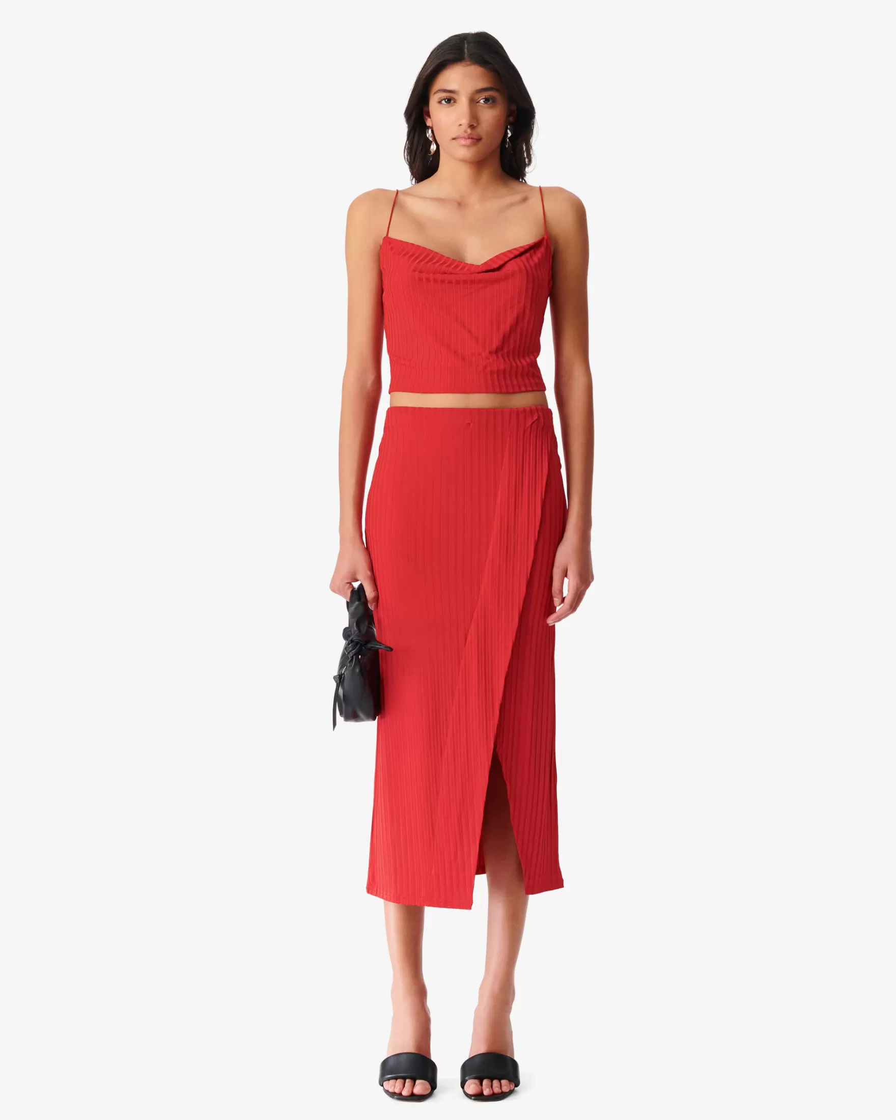 Cheap Jupe Midi Cotelee Bilaga Femme Jupes & Shorts