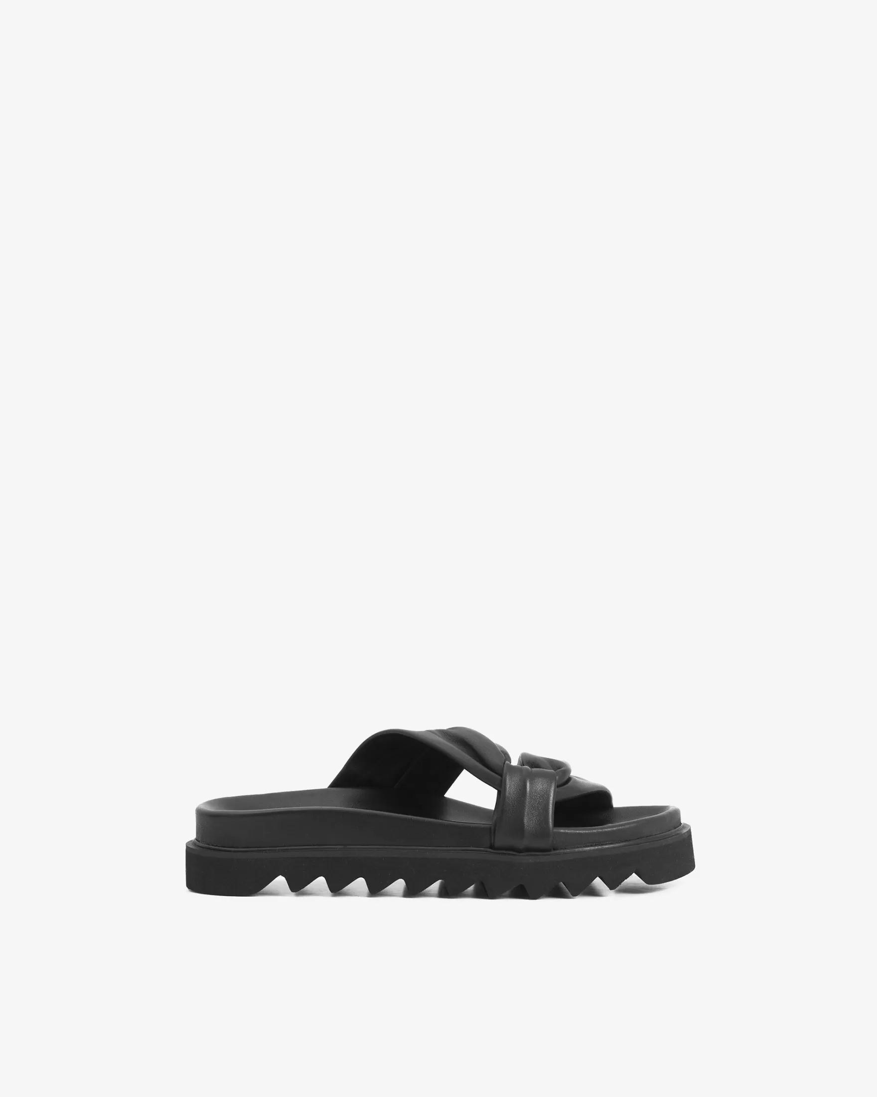 New Mules En Cuir Bydlee Drape Femme Sandales