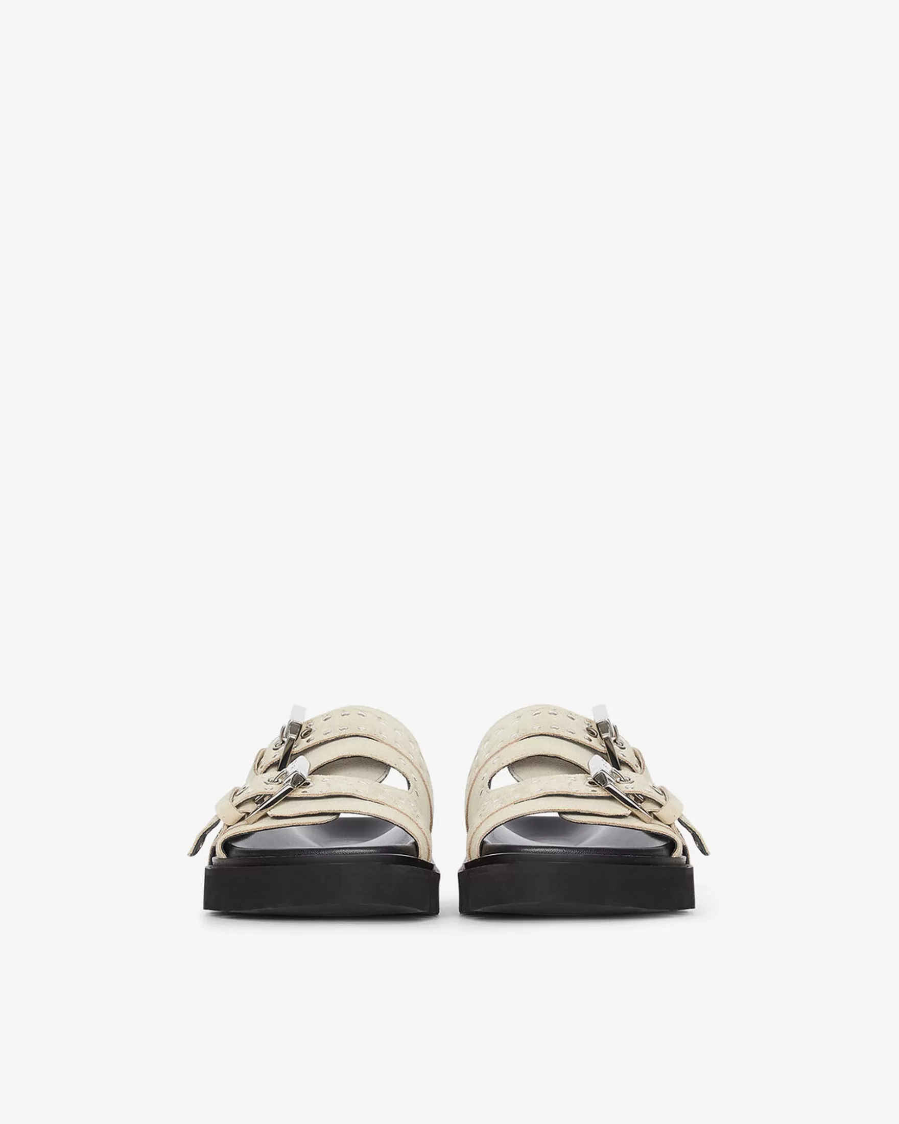 Shop Mules En Cuir Suede Bolum Femme Sandales