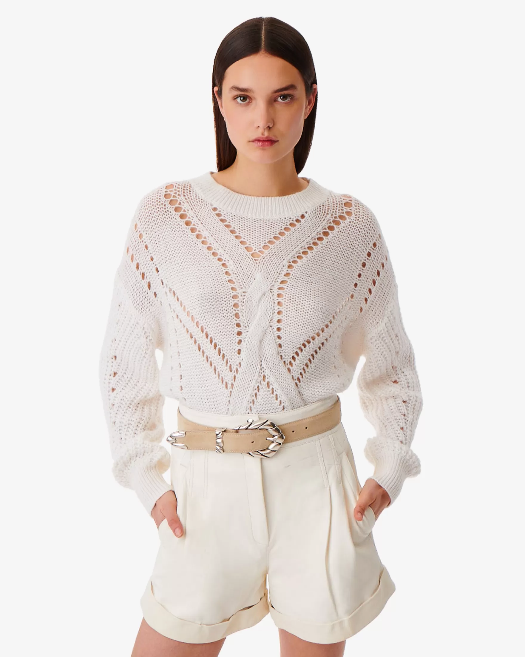 New Pull A Maille Torsadee Teodora Femme Pulls & Sweats