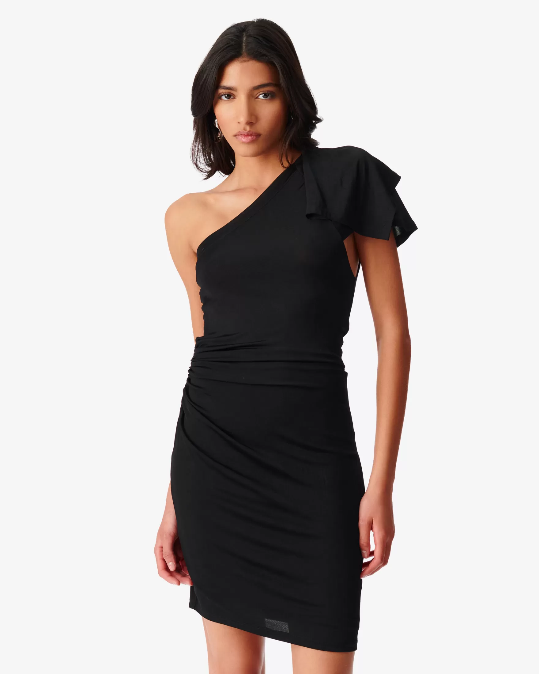 Store Robe Asymetrique A Volants Gaska Femme Robes
