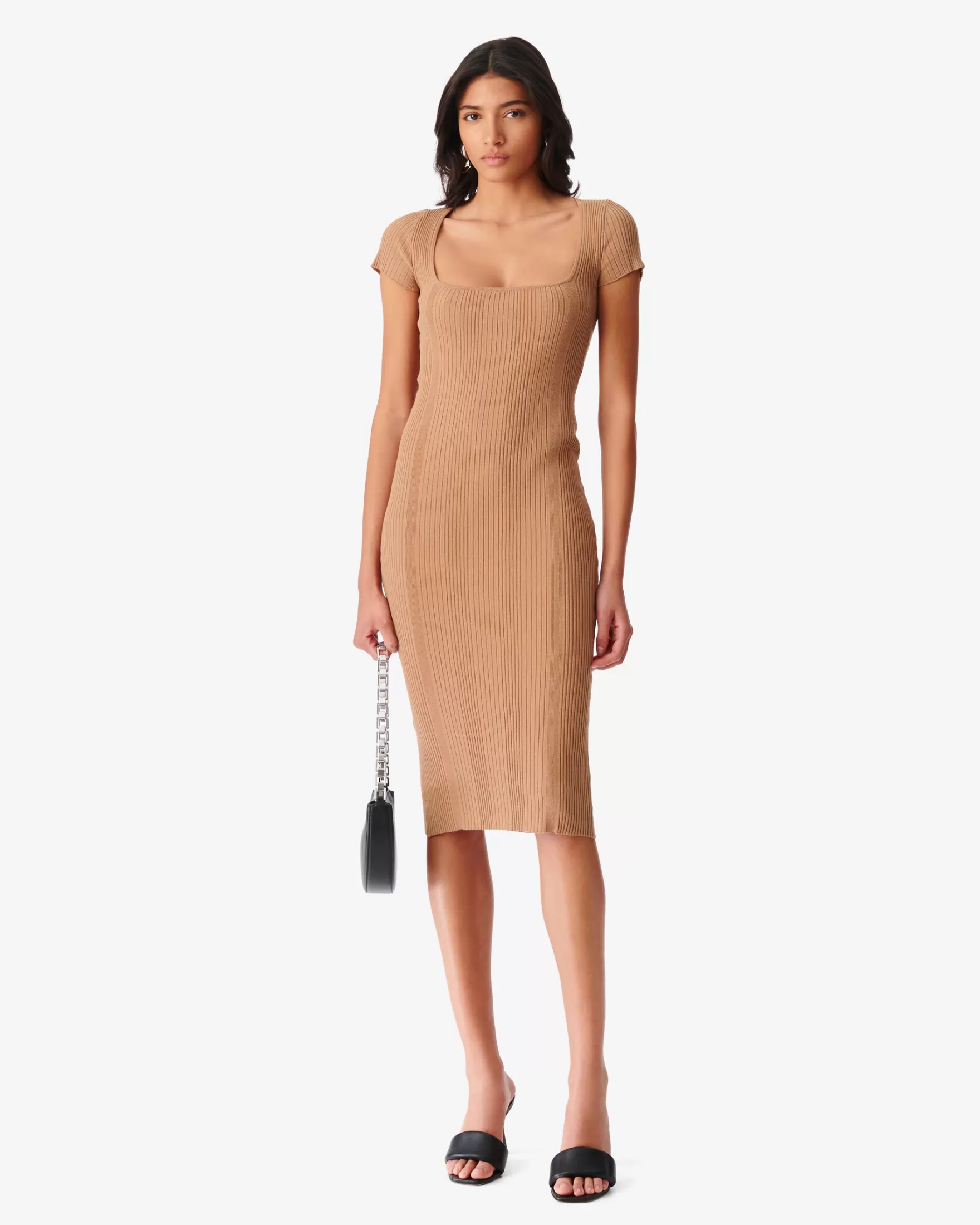 Cheap Robe En Maille A Col Carre Phebo Femme Robes