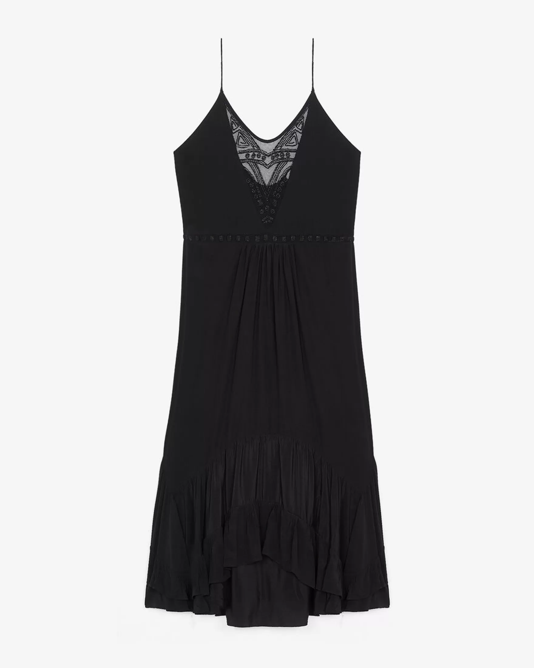Sale Robe Longue Brodee De Perles Cliff Femme Robes