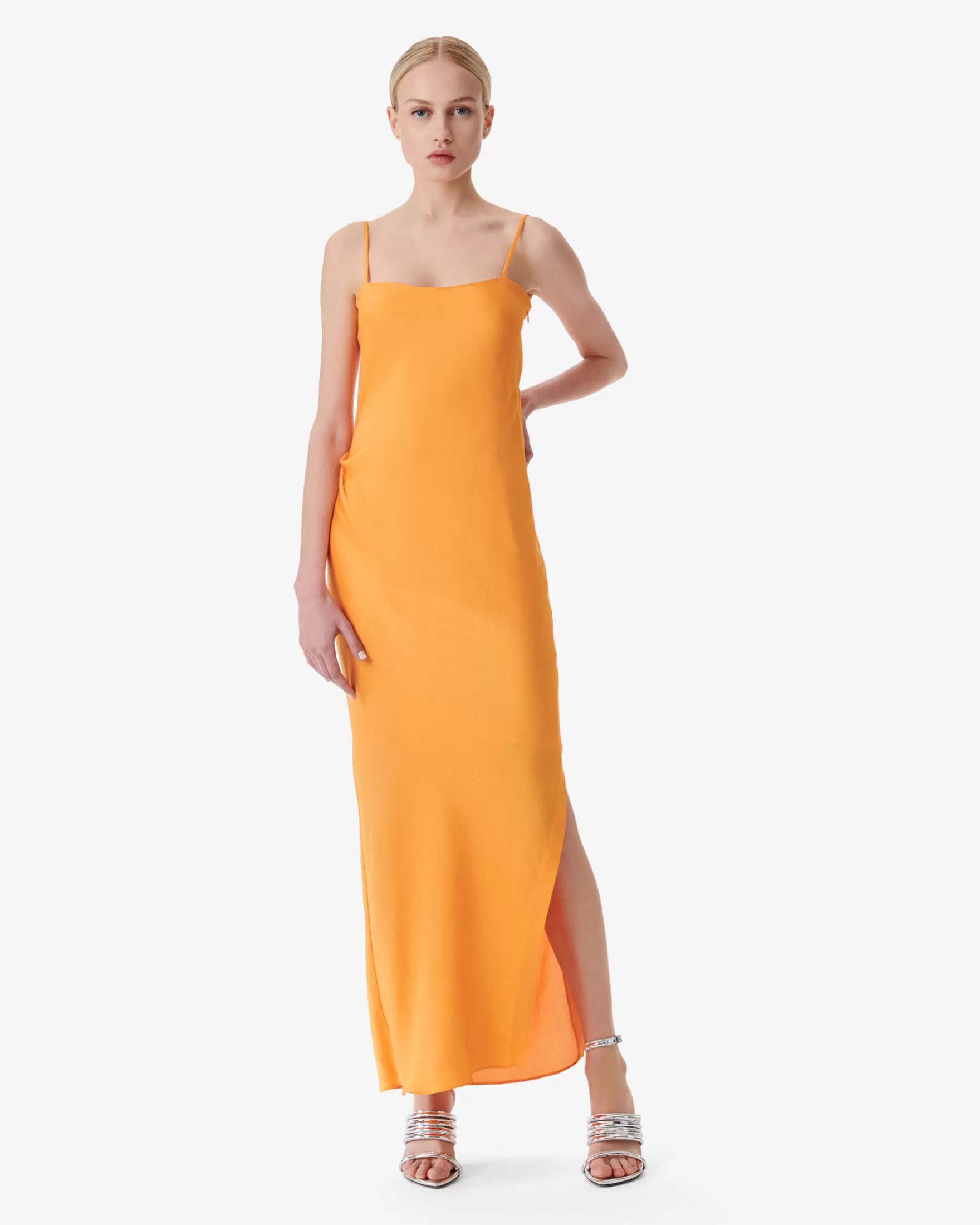 Sale Robe Longue Satinee Luza Femme Robes