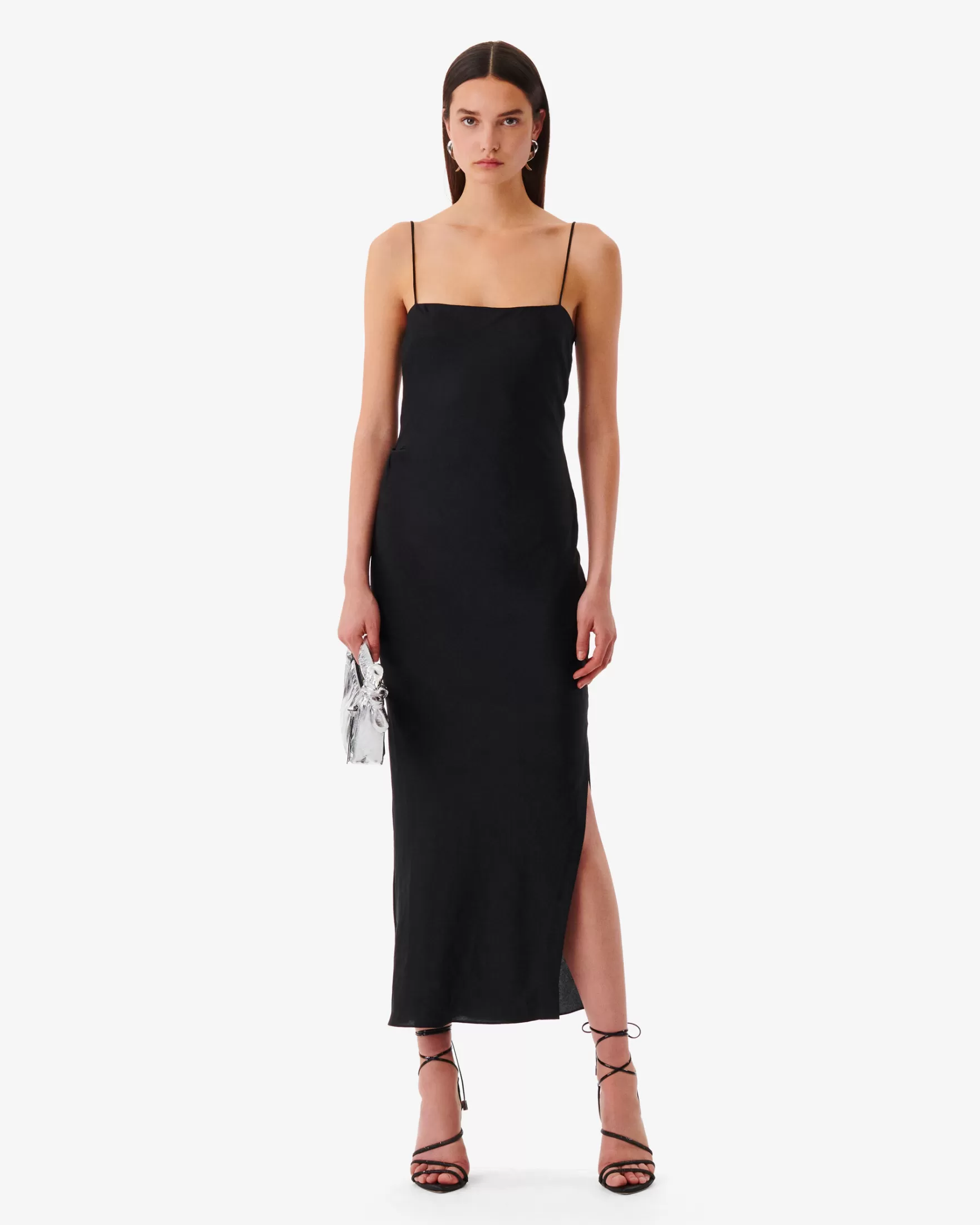 Sale Robe Longue Satinee Luza Femme Robes