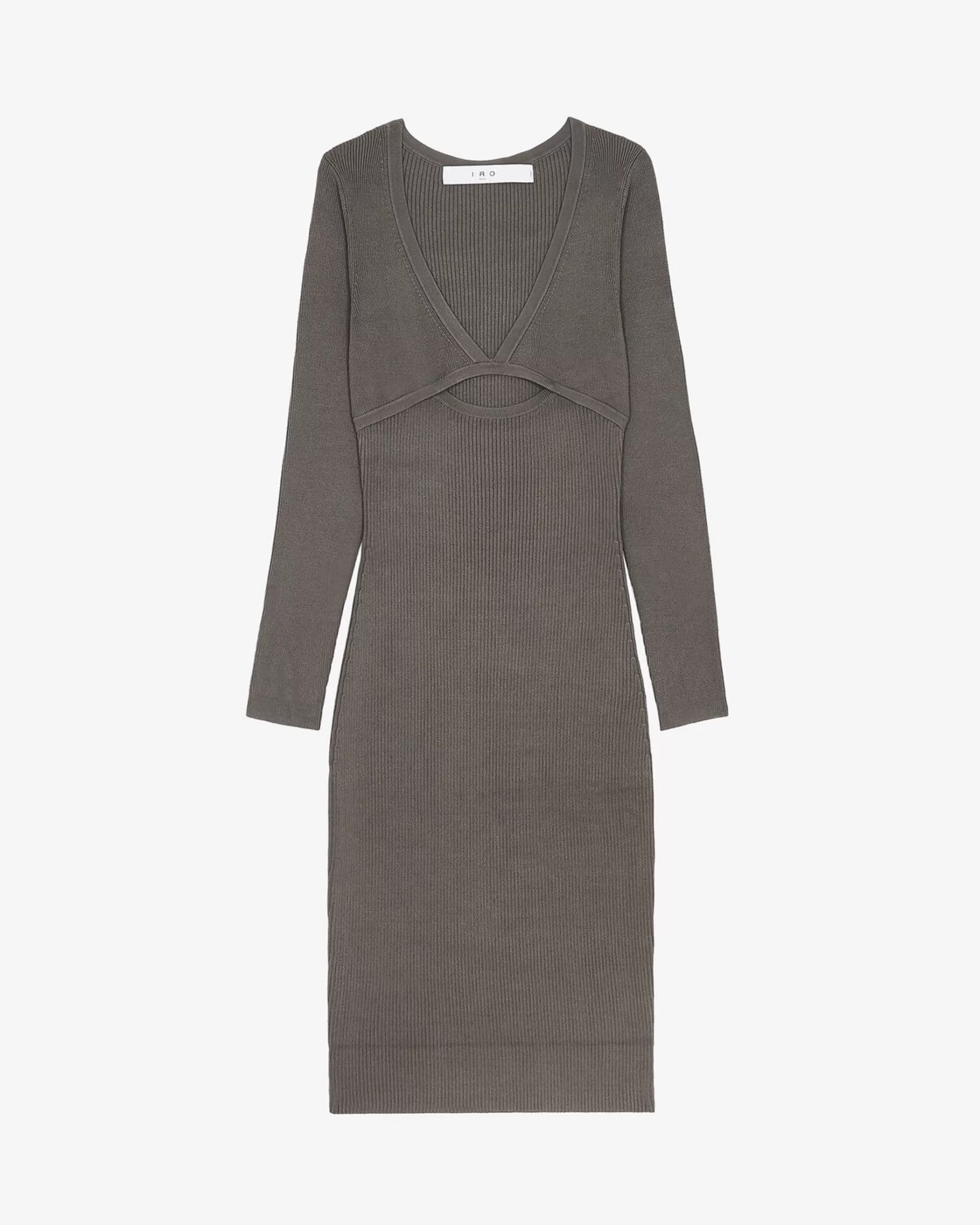 Discount Robe Midi Cotelee Col V Eugenia Femme Robes