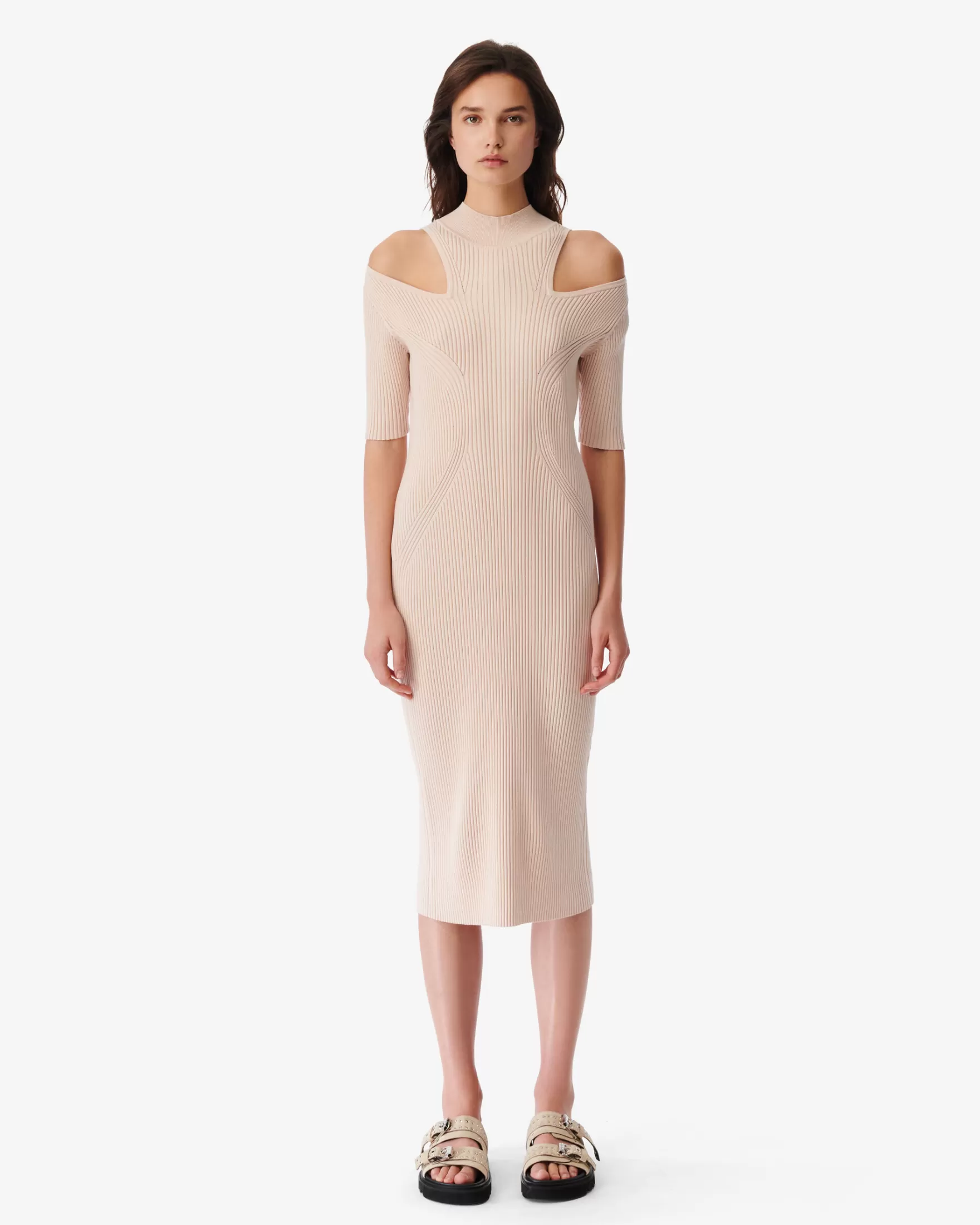 Online Robe Midi Cotelee Priscilla Femme Robes