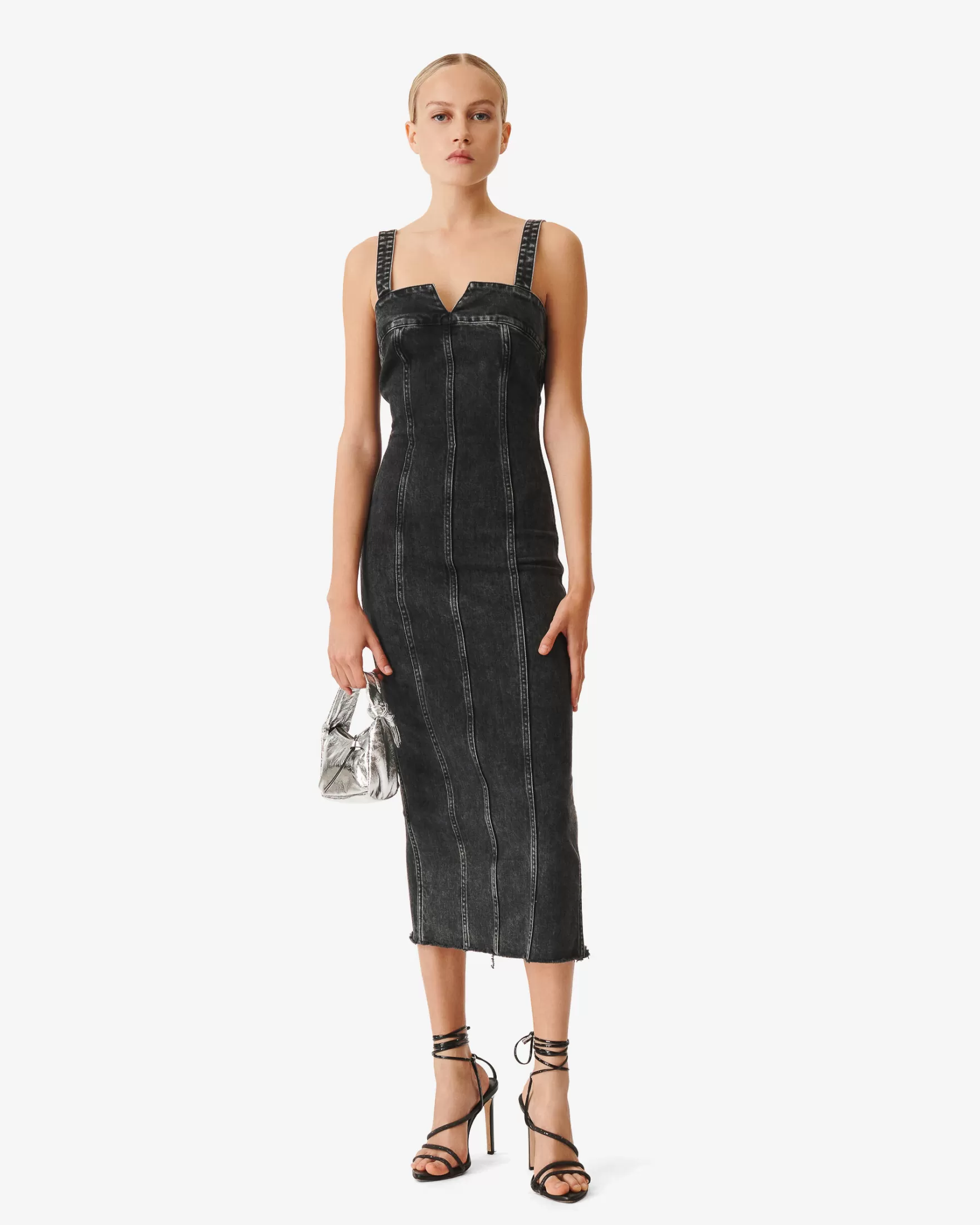Clearance Robe Midi En Jean Fijara Femme Robes
