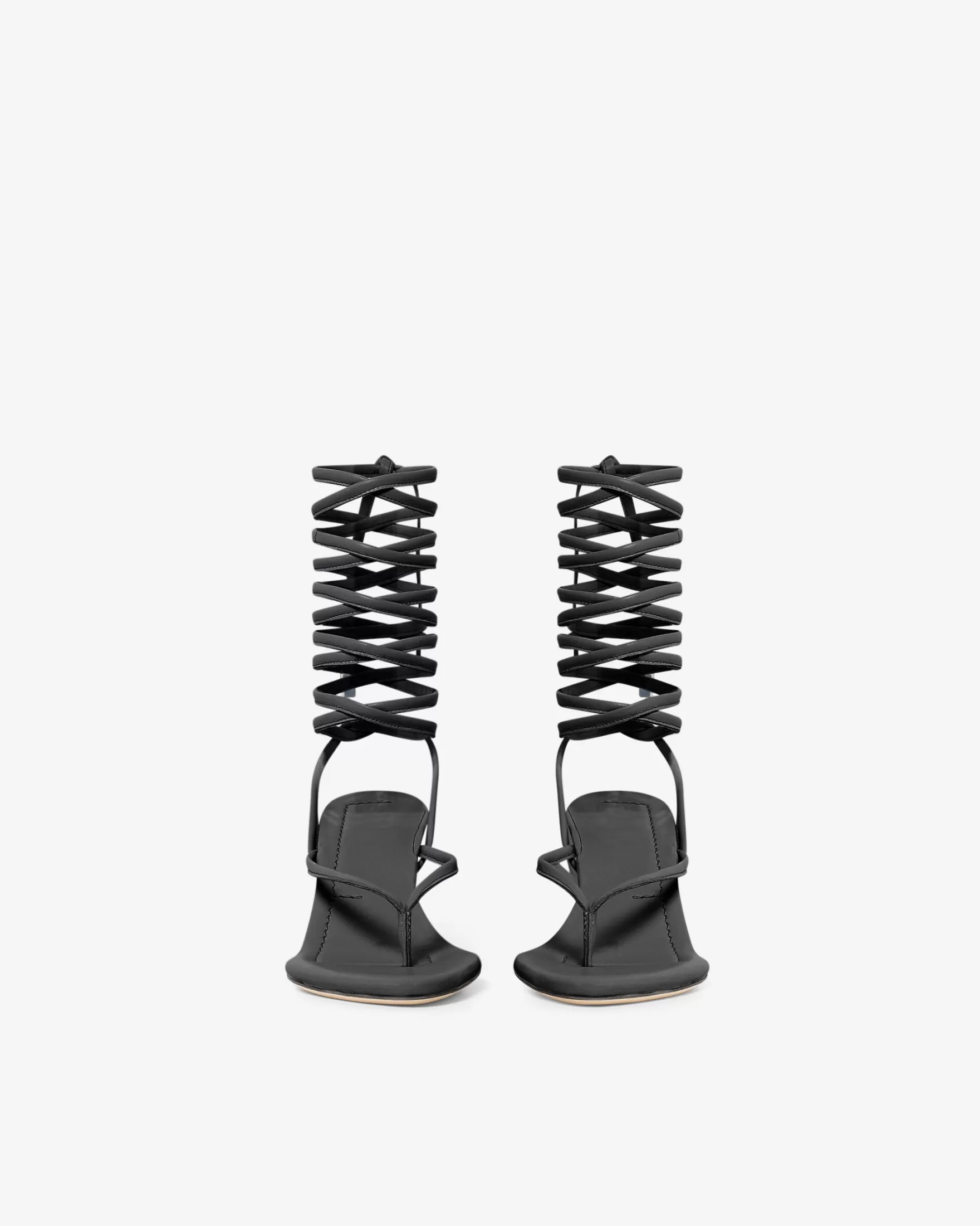Fashion Sandales A Talons En Cuir Hera Femme Sandales