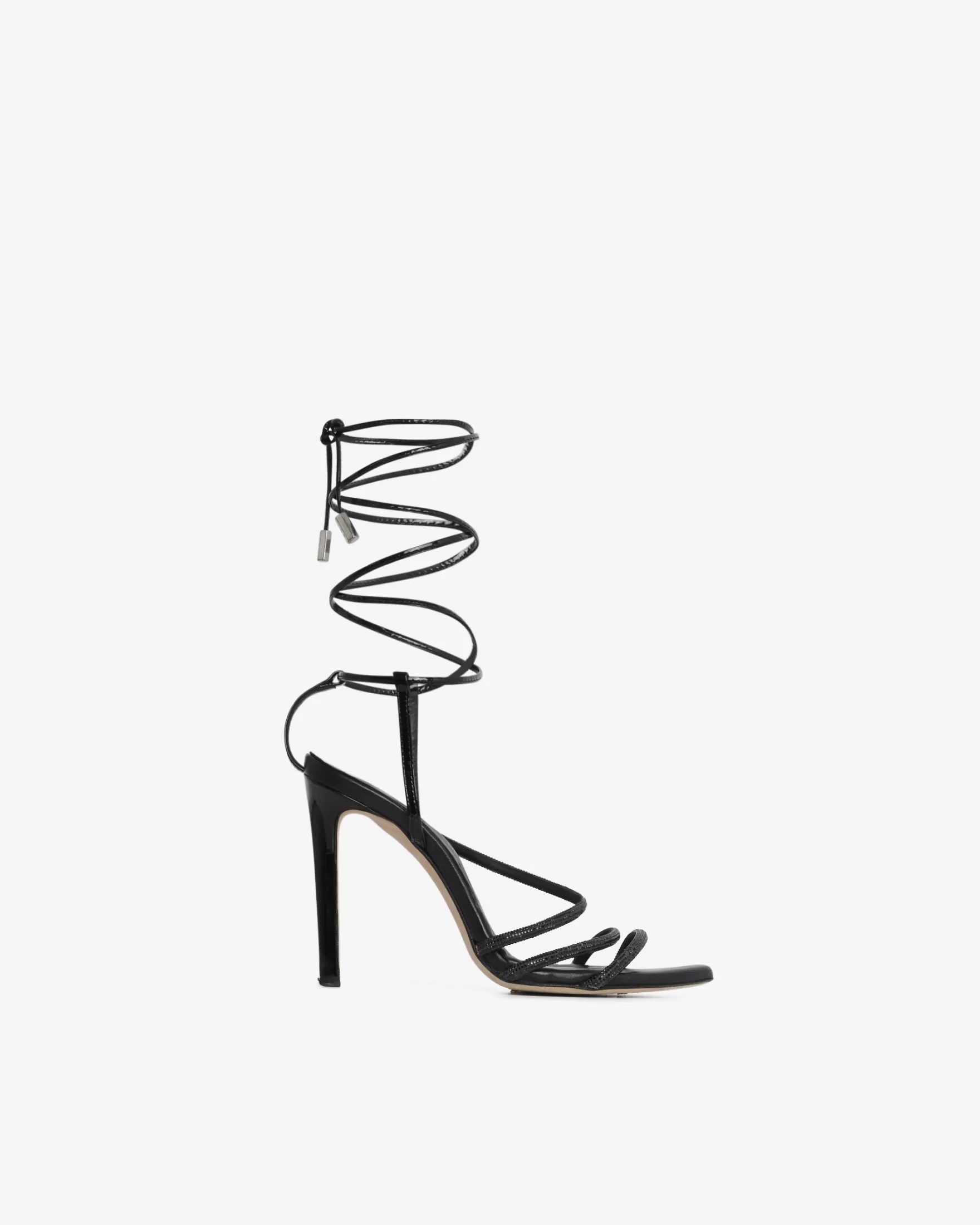 Fashion Sandales A Talons En Cuir Ido Strass Femme Chaussures
