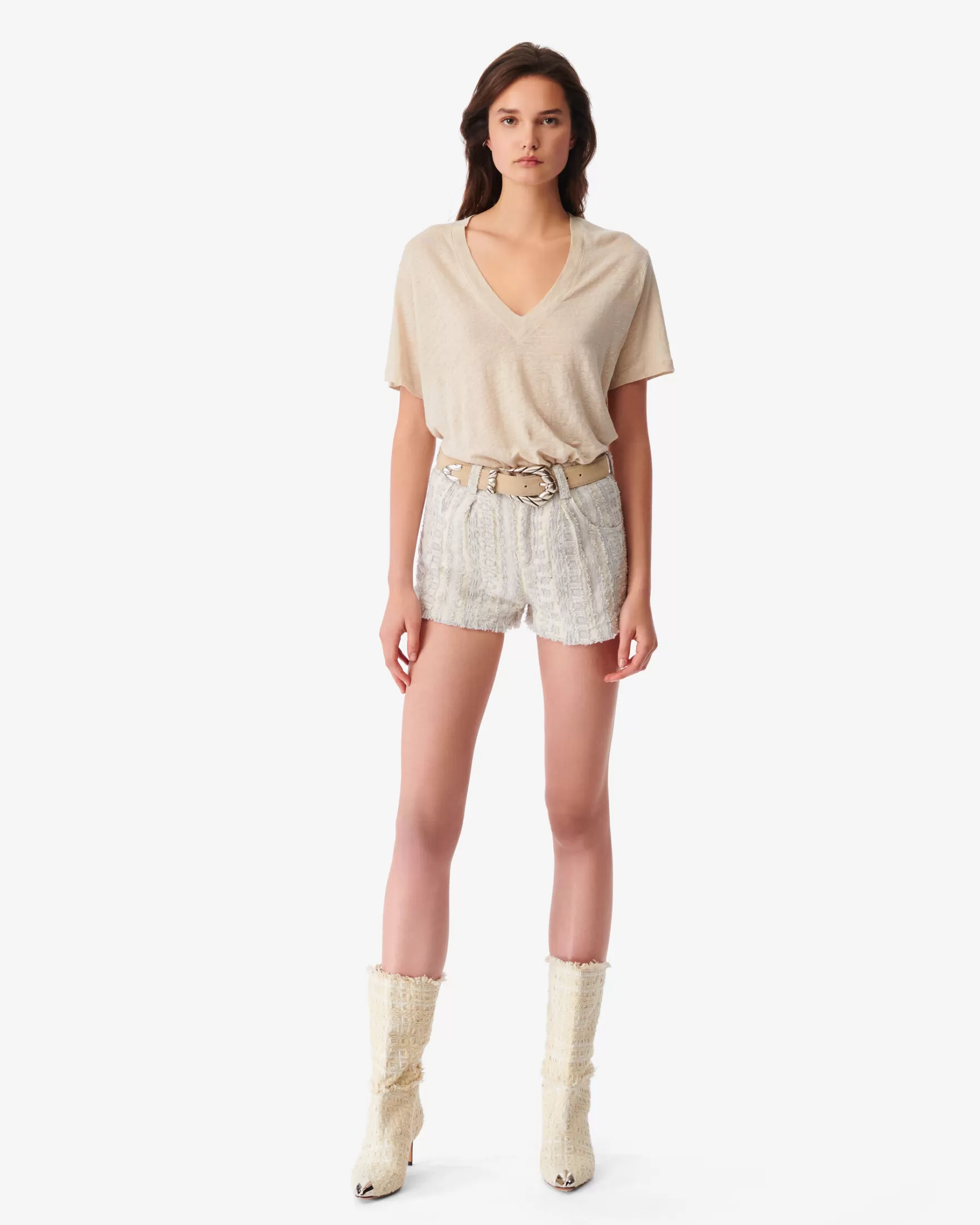Best Sale Short Court En Tweed Saphio Femme Jupes & Shorts