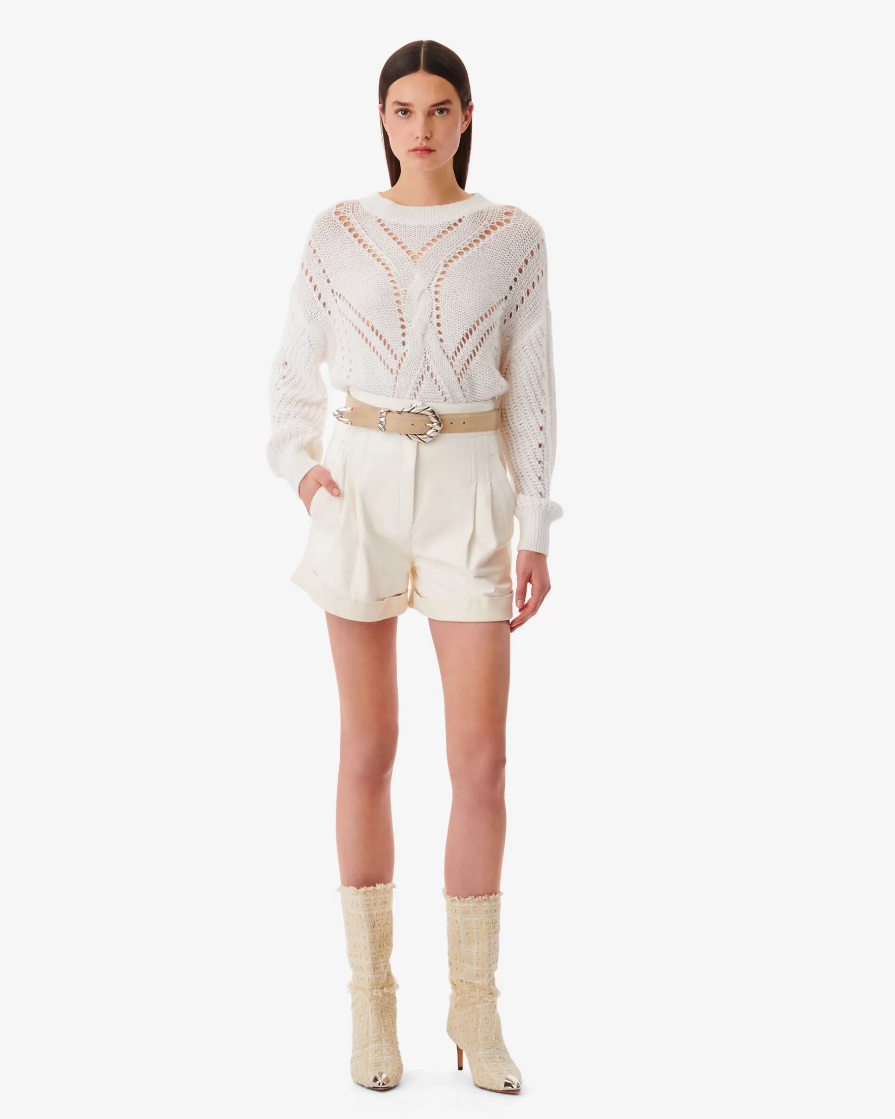 Best Sale Short En Cuir A Revers Dana Femme Jupes & Shorts