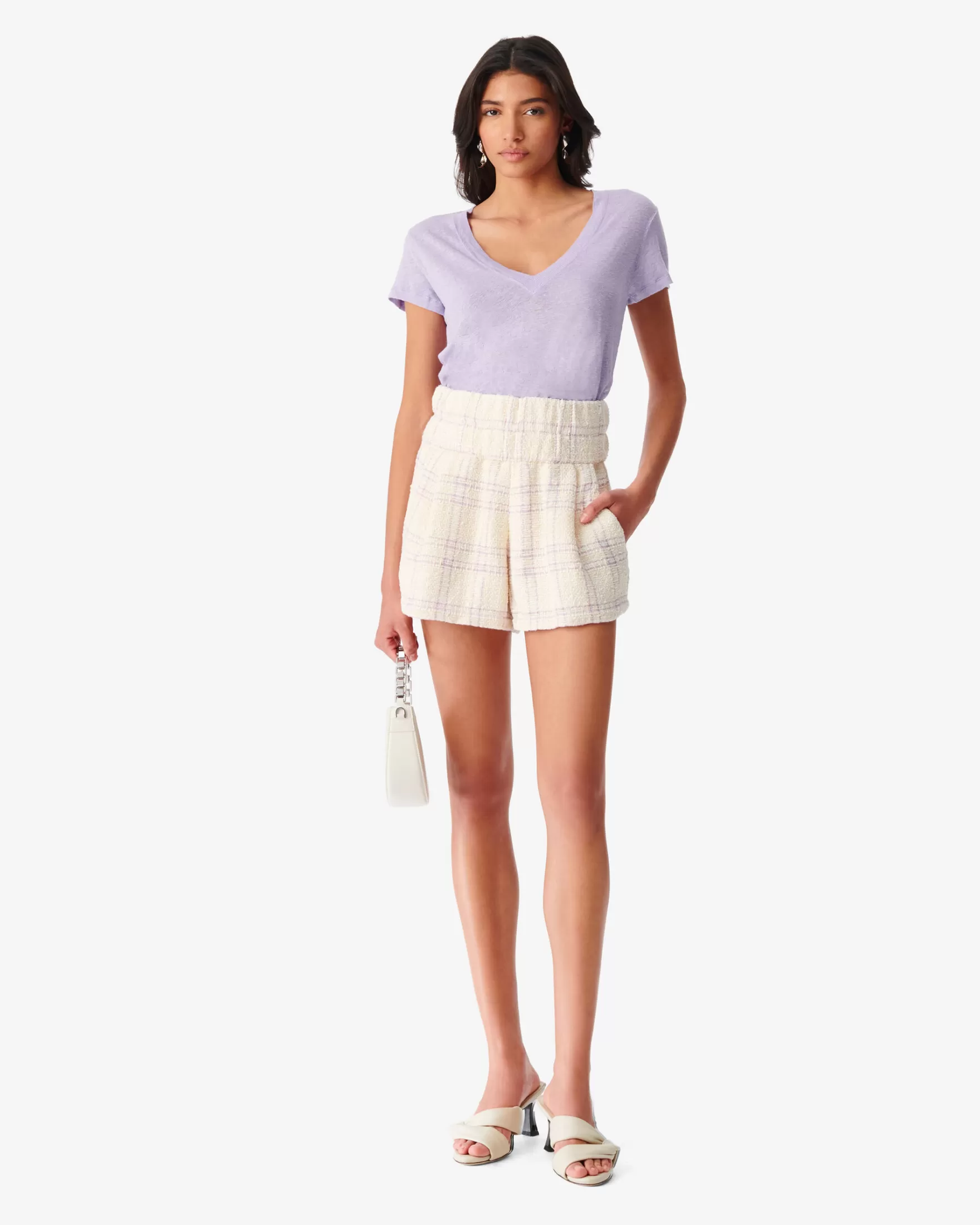 Discount Short En Tweed A Carreaux Oline Femme Jupes & Shorts