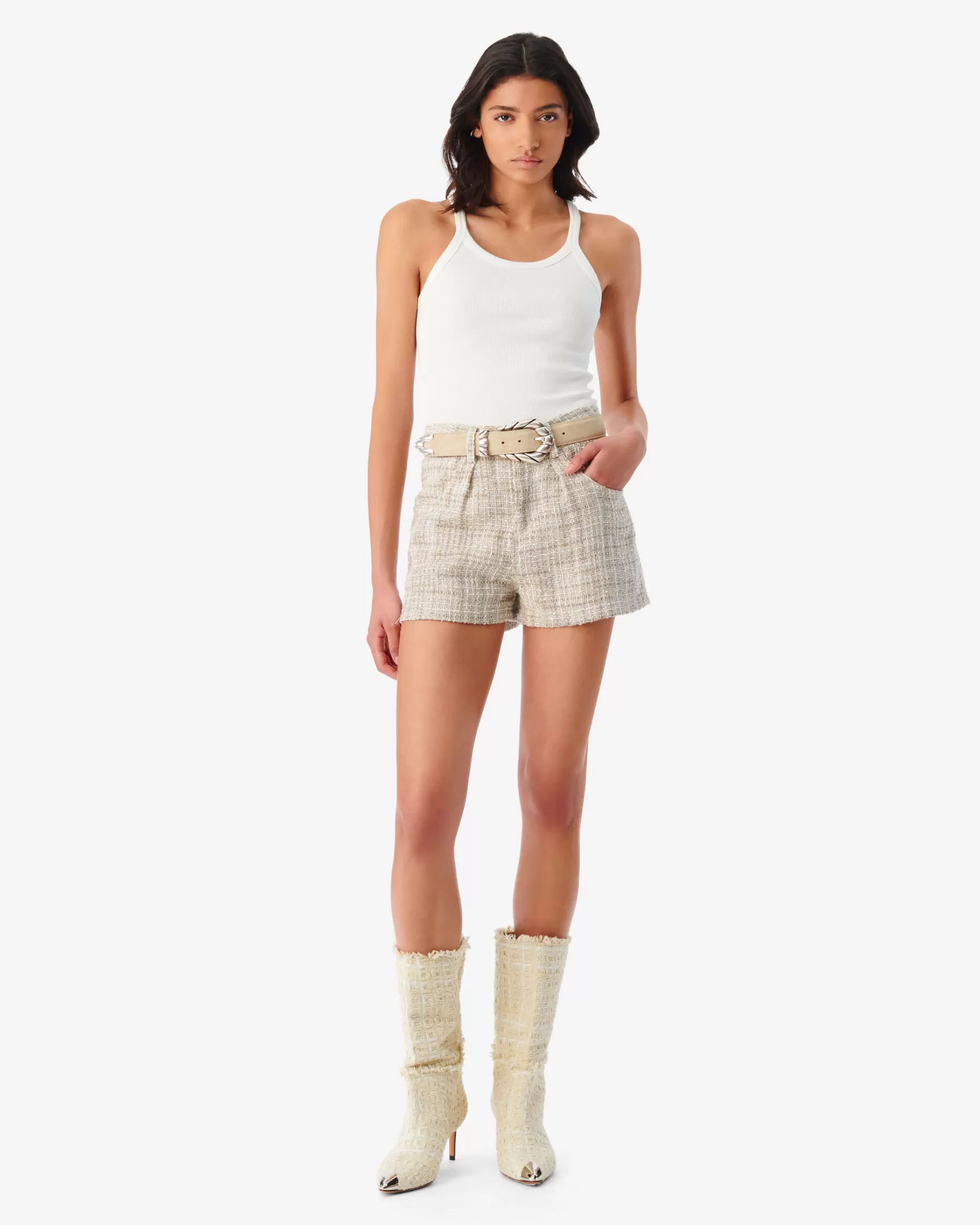 Best Sale Short En Tweed Dilana Femme Jupes & Shorts