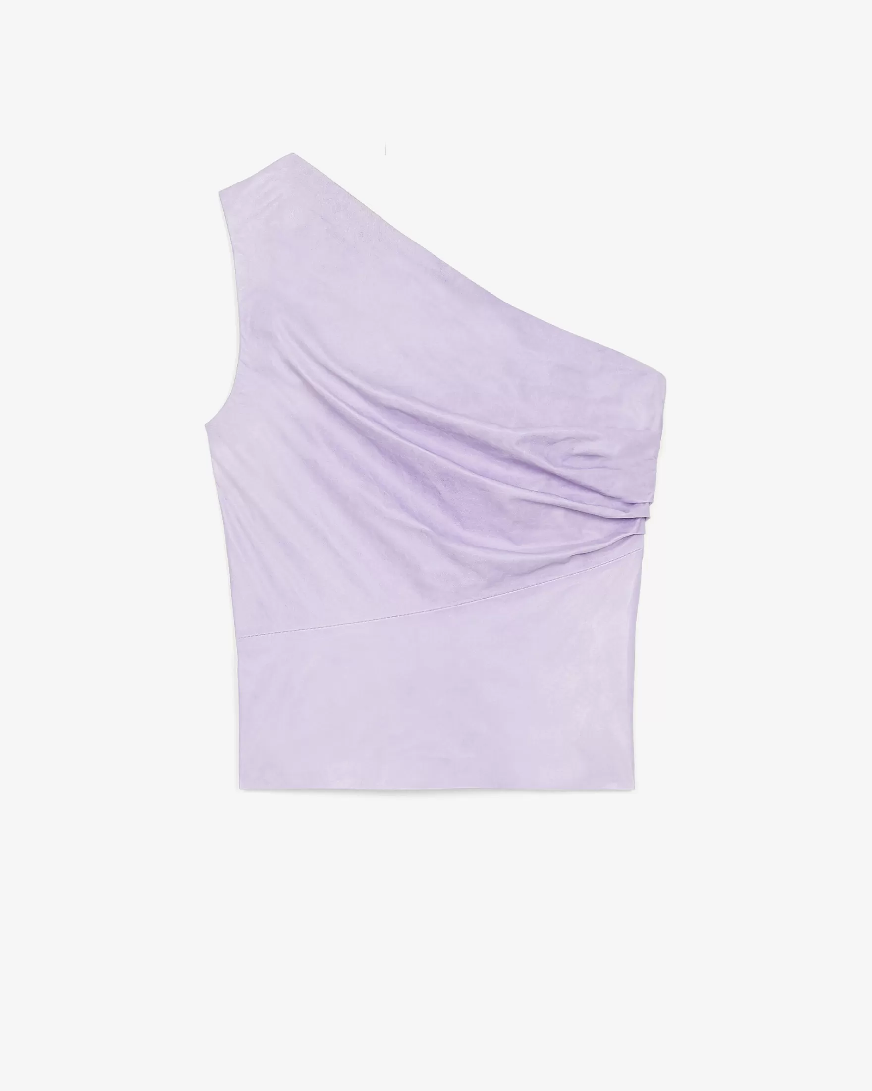 Clearance Top Asymetrique En Cuir Oana Femme Chemises & Tops