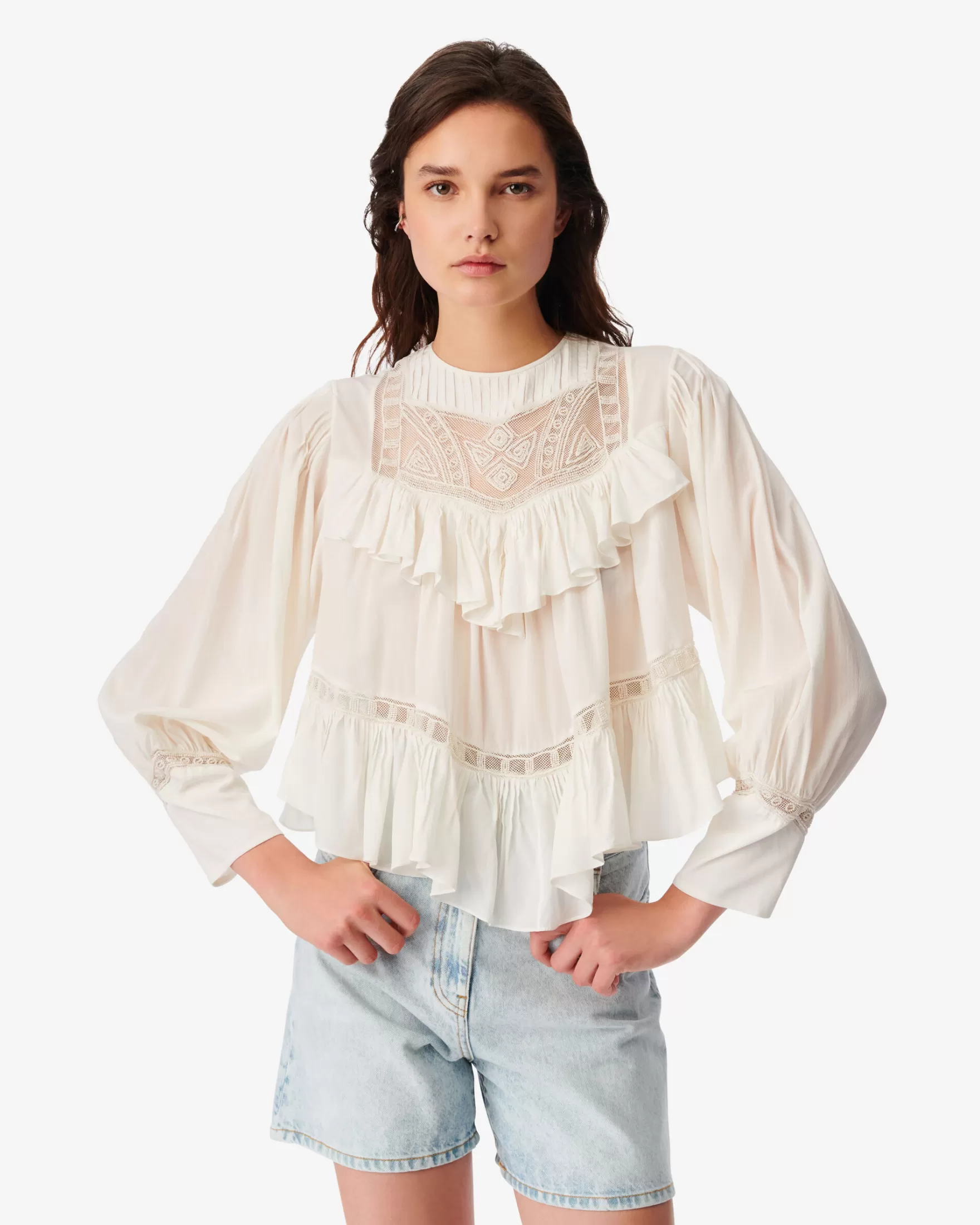 Online Top Brode A Volants Celar Femme Chemises & Tops