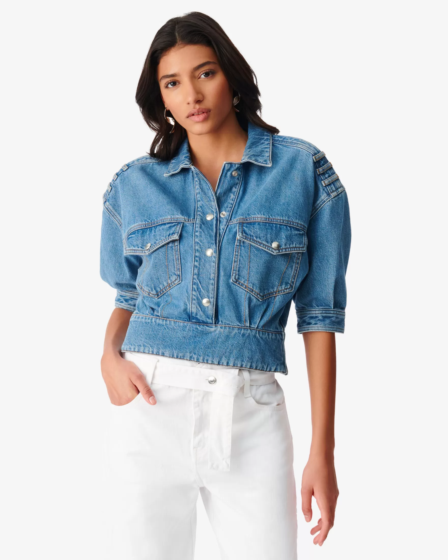 Sale Top En Jean Ambroise Femme Chemises & Tops