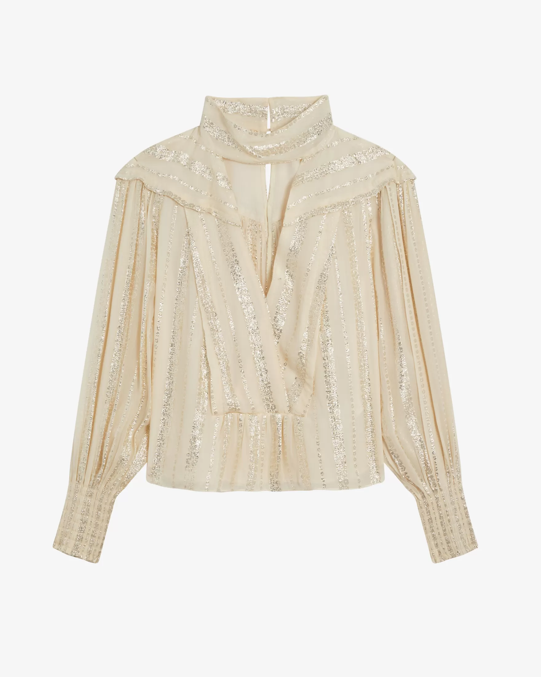 Shop Top En Lurex Col V Viviana Femme Chemises & Tops