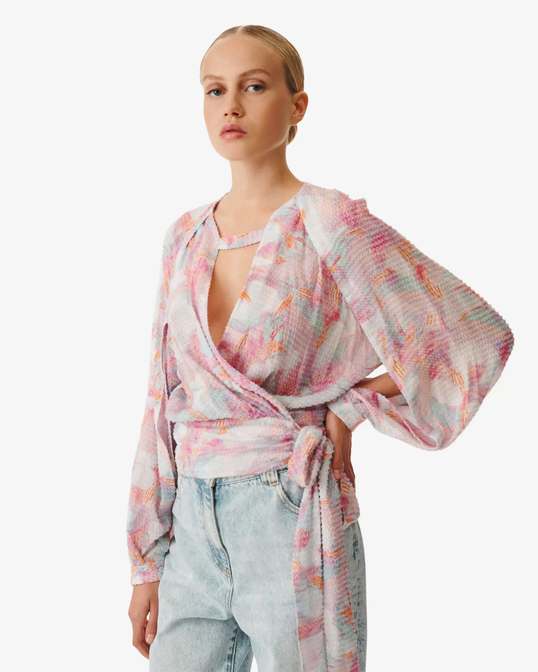 Clearance Top Imprime Col V Freddi Femme Chemises & Tops