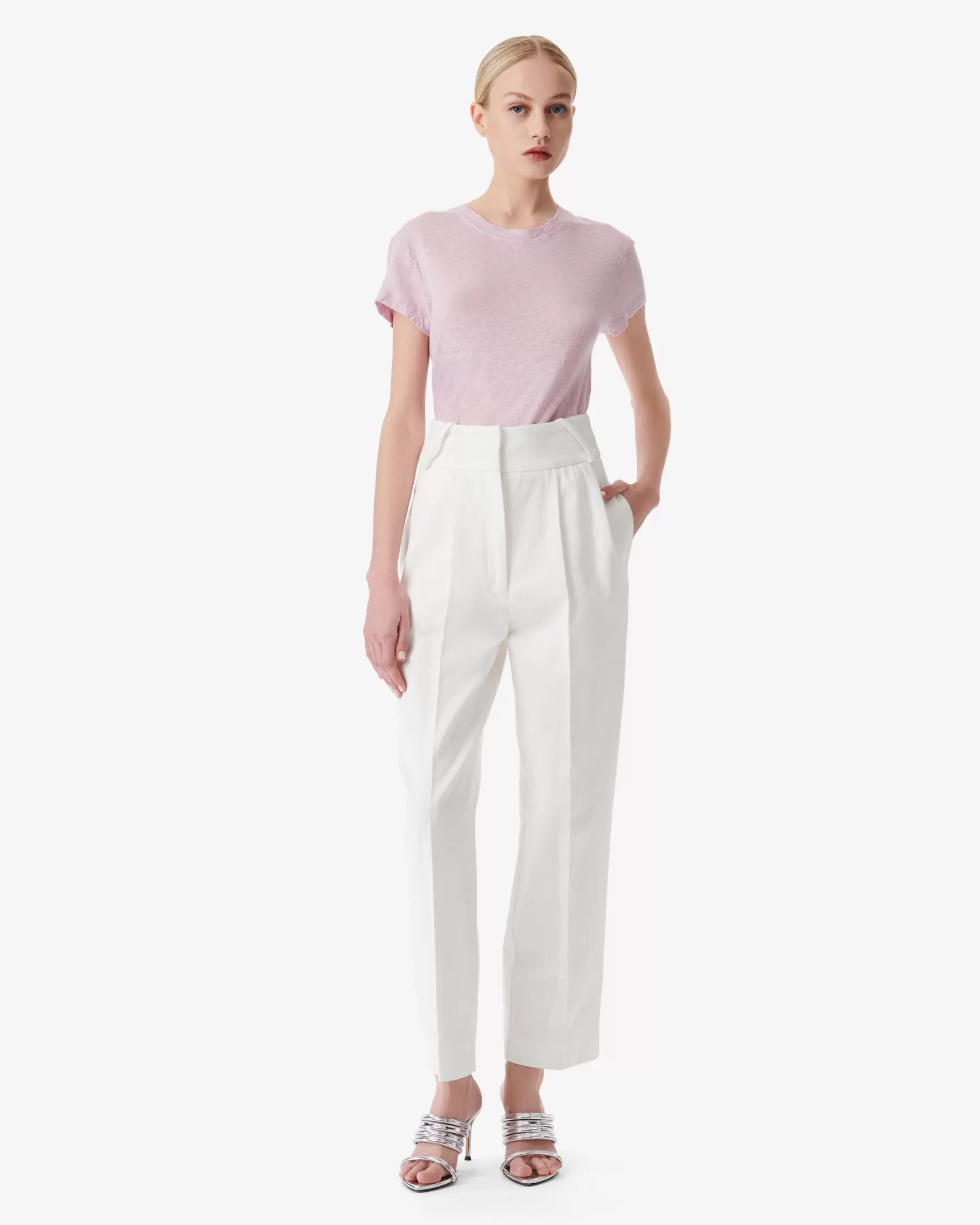 Sale T-Shirt Col Rond En Lin Third Femme T-Shirts