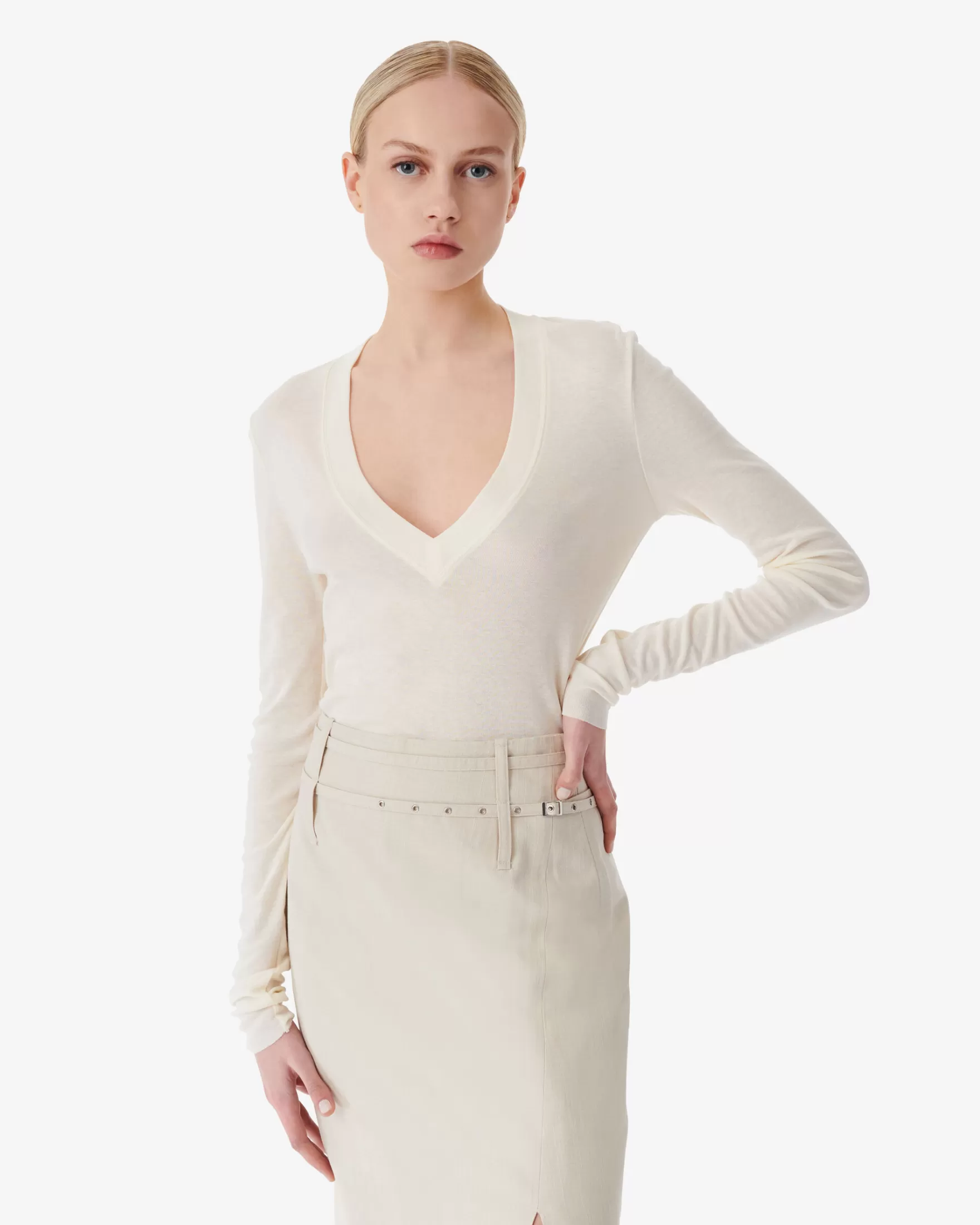 Hot T-Shirt Col V Amatillo Femme Chemises & Tops