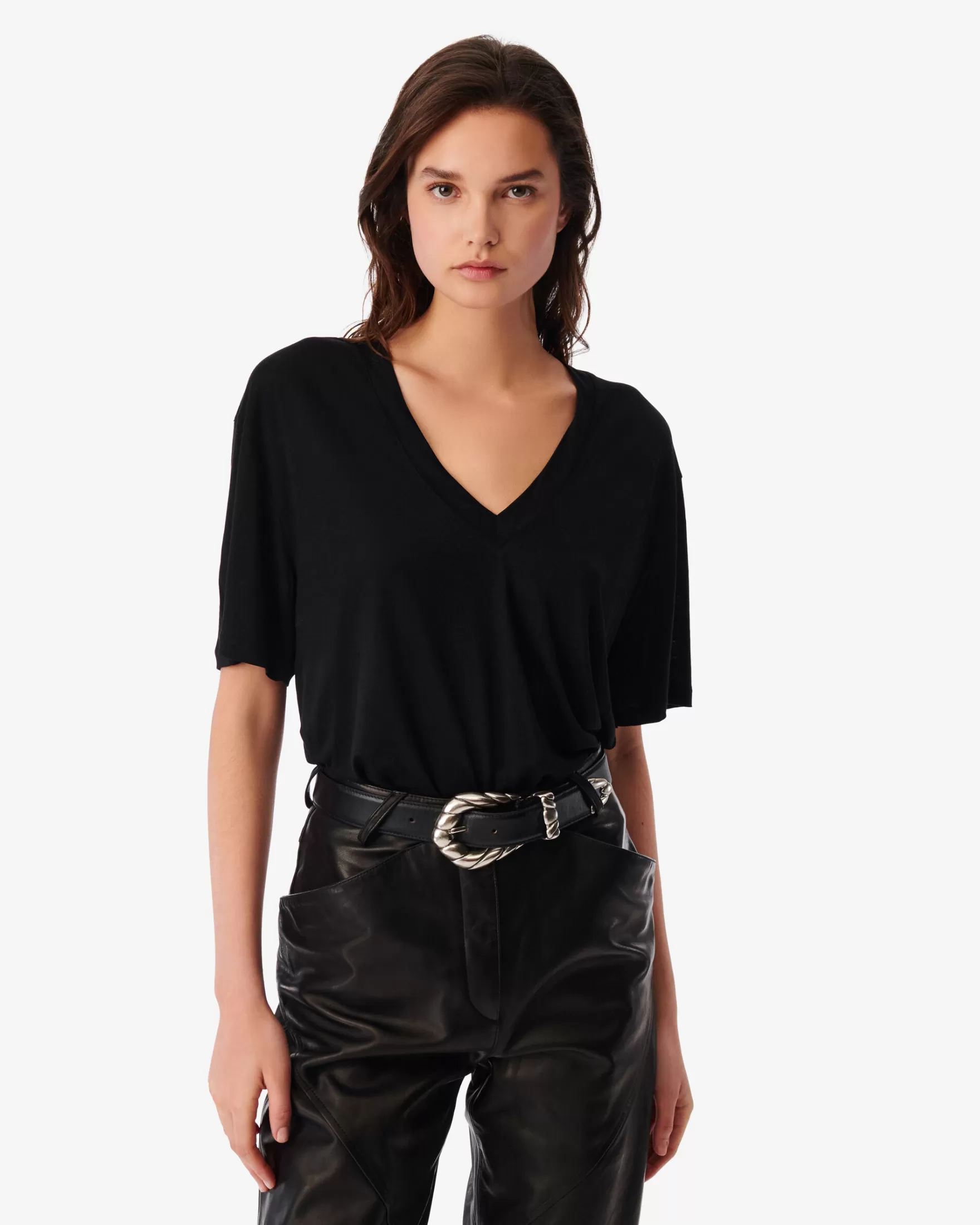 Hot T-Shirt Col V Beato Femme T-Shirts