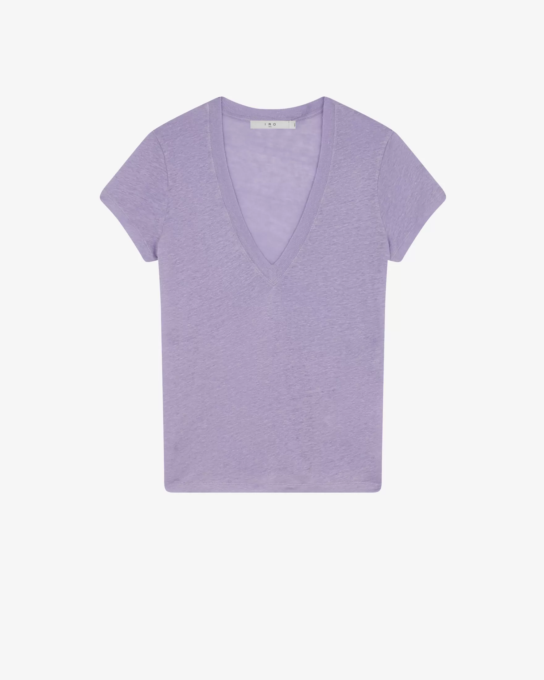 Online T-Shirt Col V En Lin Rodeo Femme T-Shirts