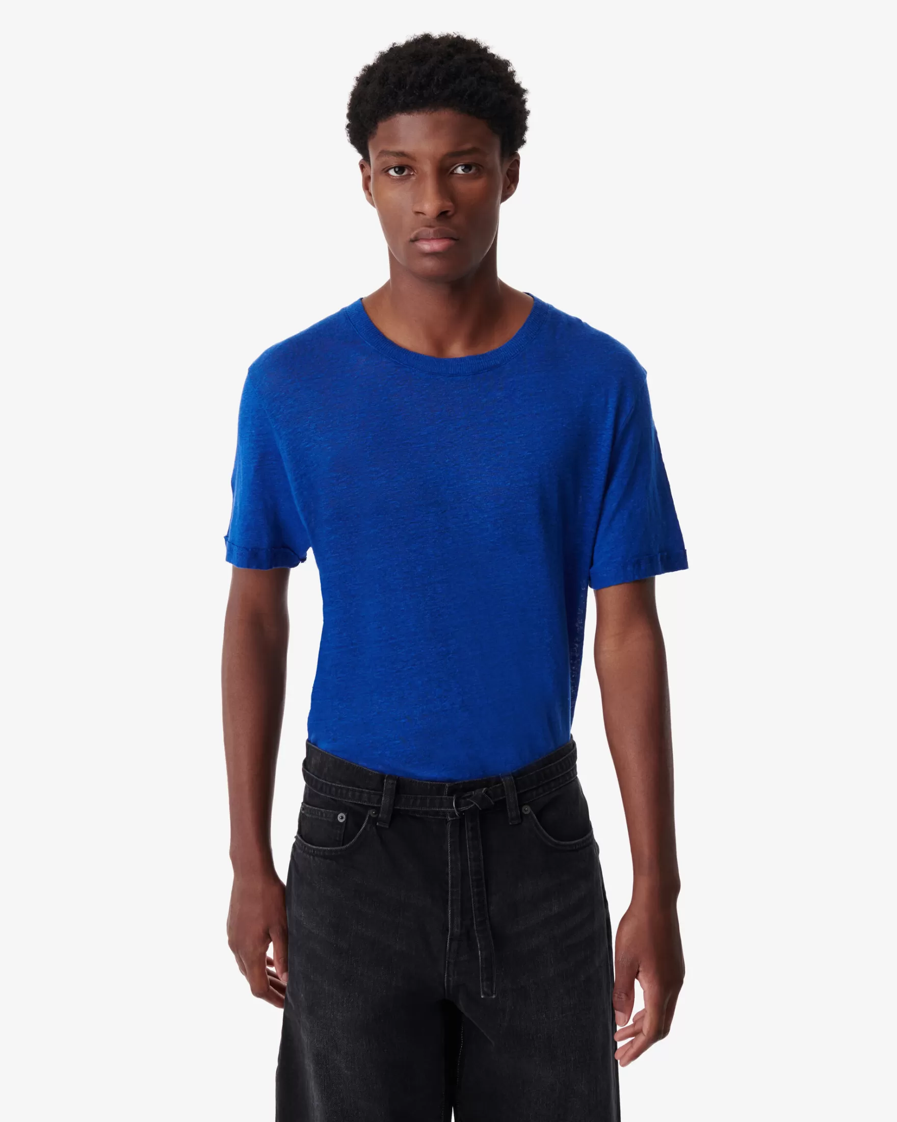 Hot T-Shirt En Lin Col Rond Turi Homme T-Shirts