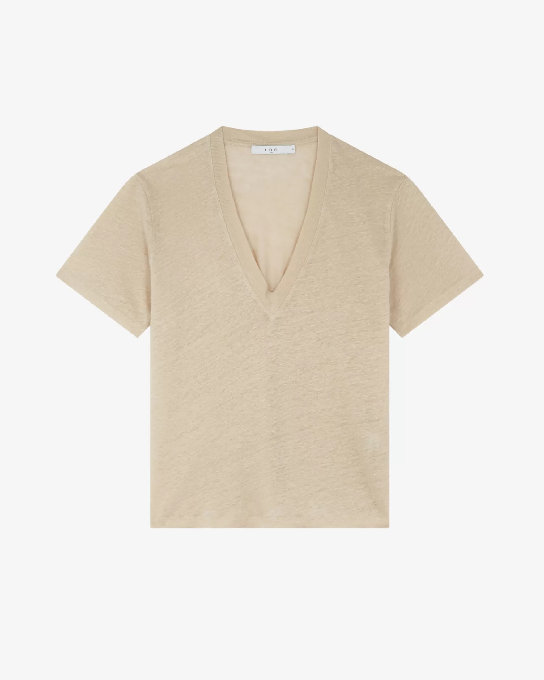 Fashion T-Shirt En Lin Col V Jeyla Femme T-Shirts