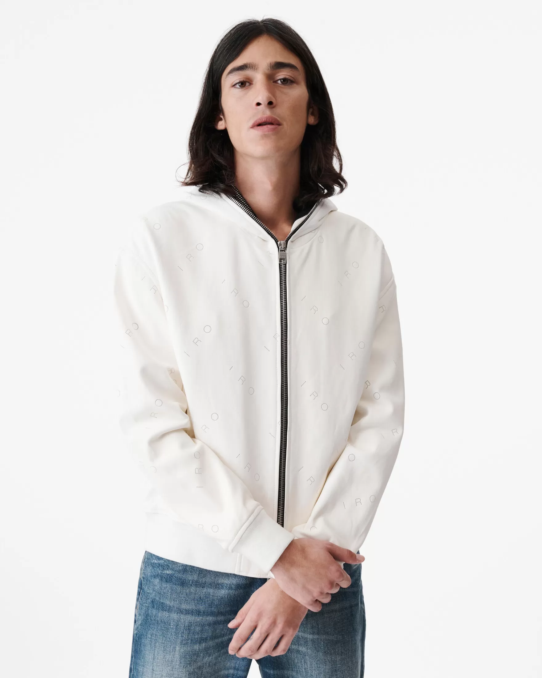 Hot Veste A Capuche En Cuir Perfore Prane Homme Vestes & Manteaux