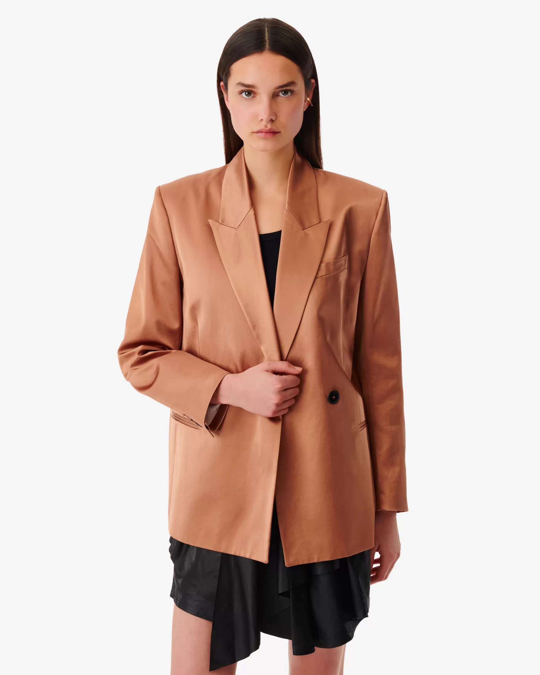 Shop Veste De Tailleur Satinee Beatrice Femme Vestes & Manteaux